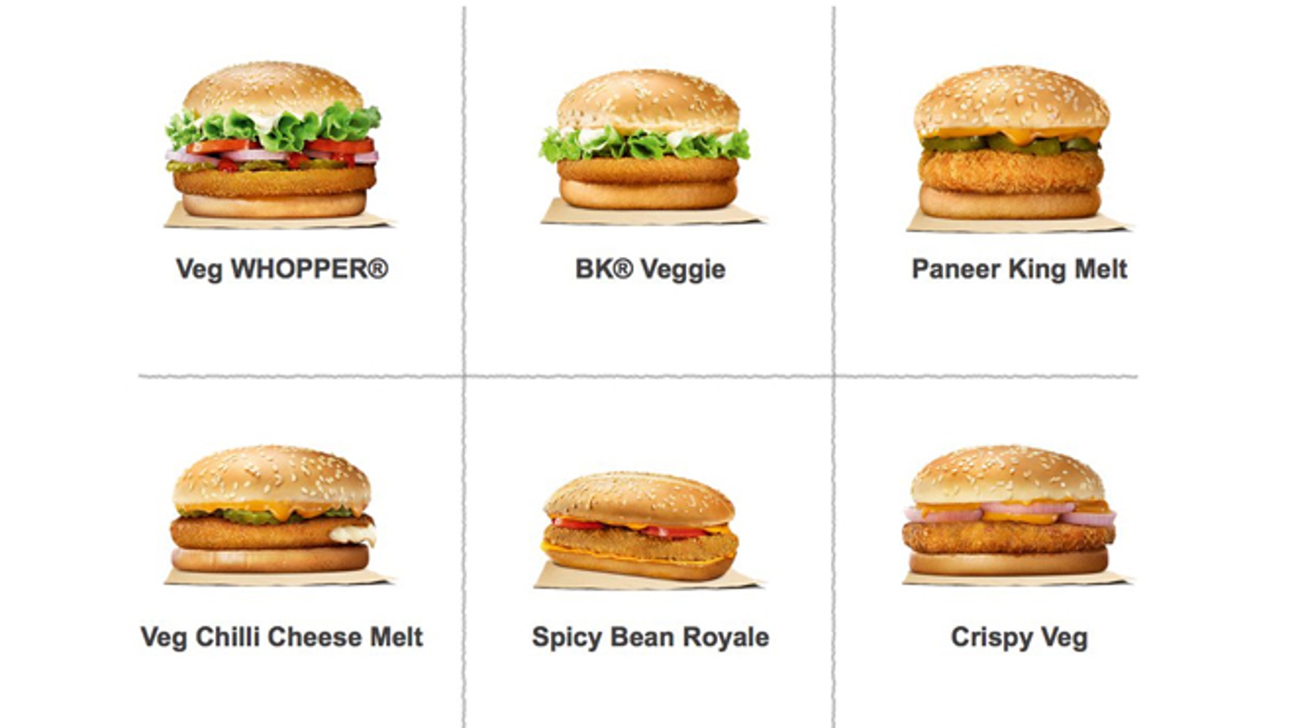 There are plenty of vegetarian options available at India's Burger King locations.