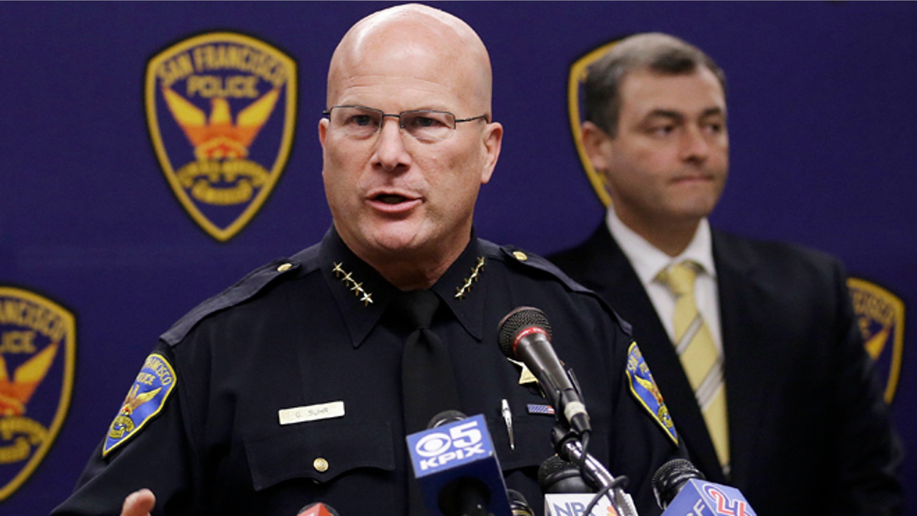 Sept. 26, 2013: San Francisco Police Chief Greg Suhr speaks at a news conference in San Francisco.