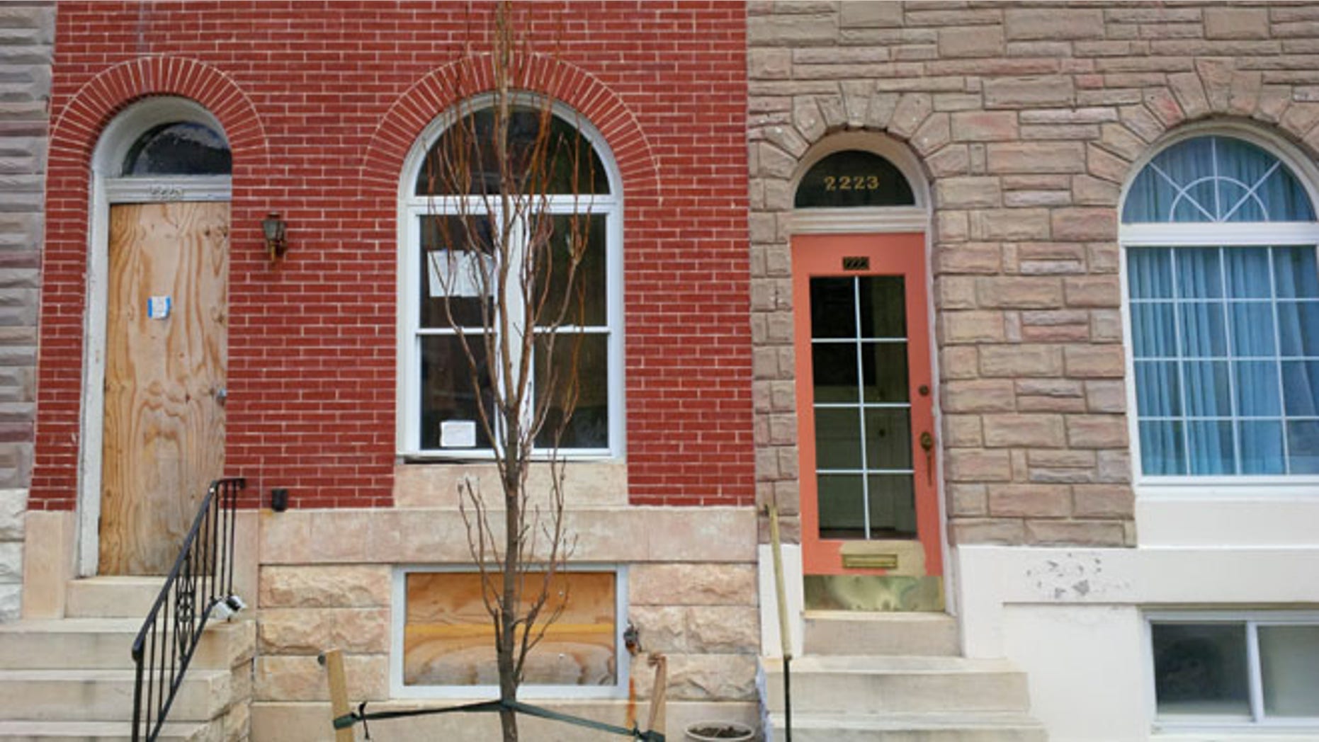 April 28, 2015: Two homes in Baltimore’s Reservoir Hill neighborhood, popular for its architectural beauty but close to a lot of crime-plagued communities -- and this week's riots. (FoxNews.com)