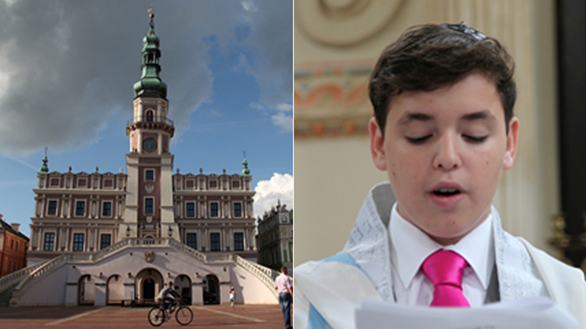 Zamosc Synagogue in Poland had not hosted a Jewish ceremony in more than 75 years, until New Yorker Jacob Wisnik traveled to his grandfather's hometown for his Bar Mitzvah.