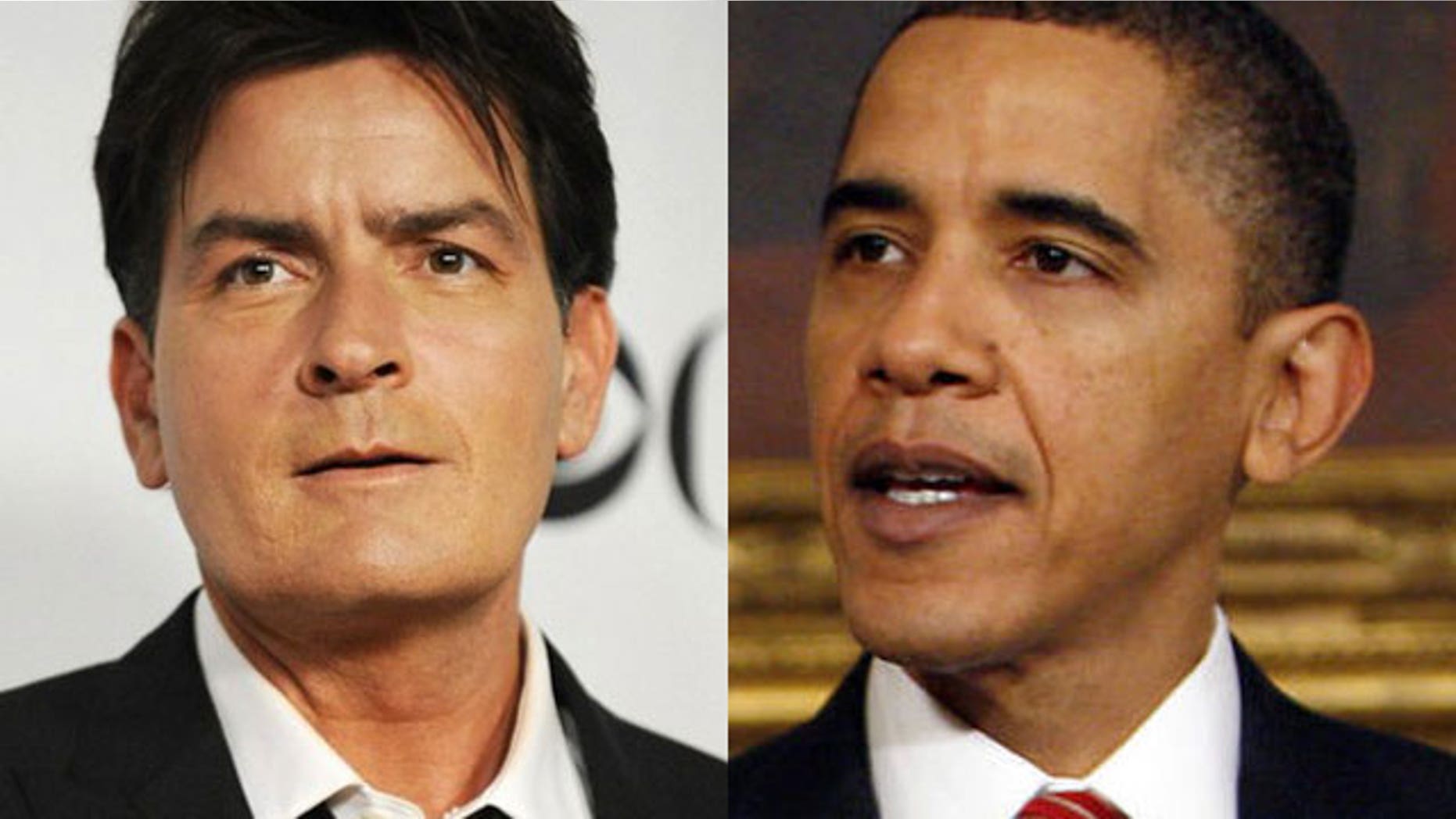 Charlie Sheen implied to crowds in Washington D.C. that Obama's birth certificate is 'Photoshopped.'