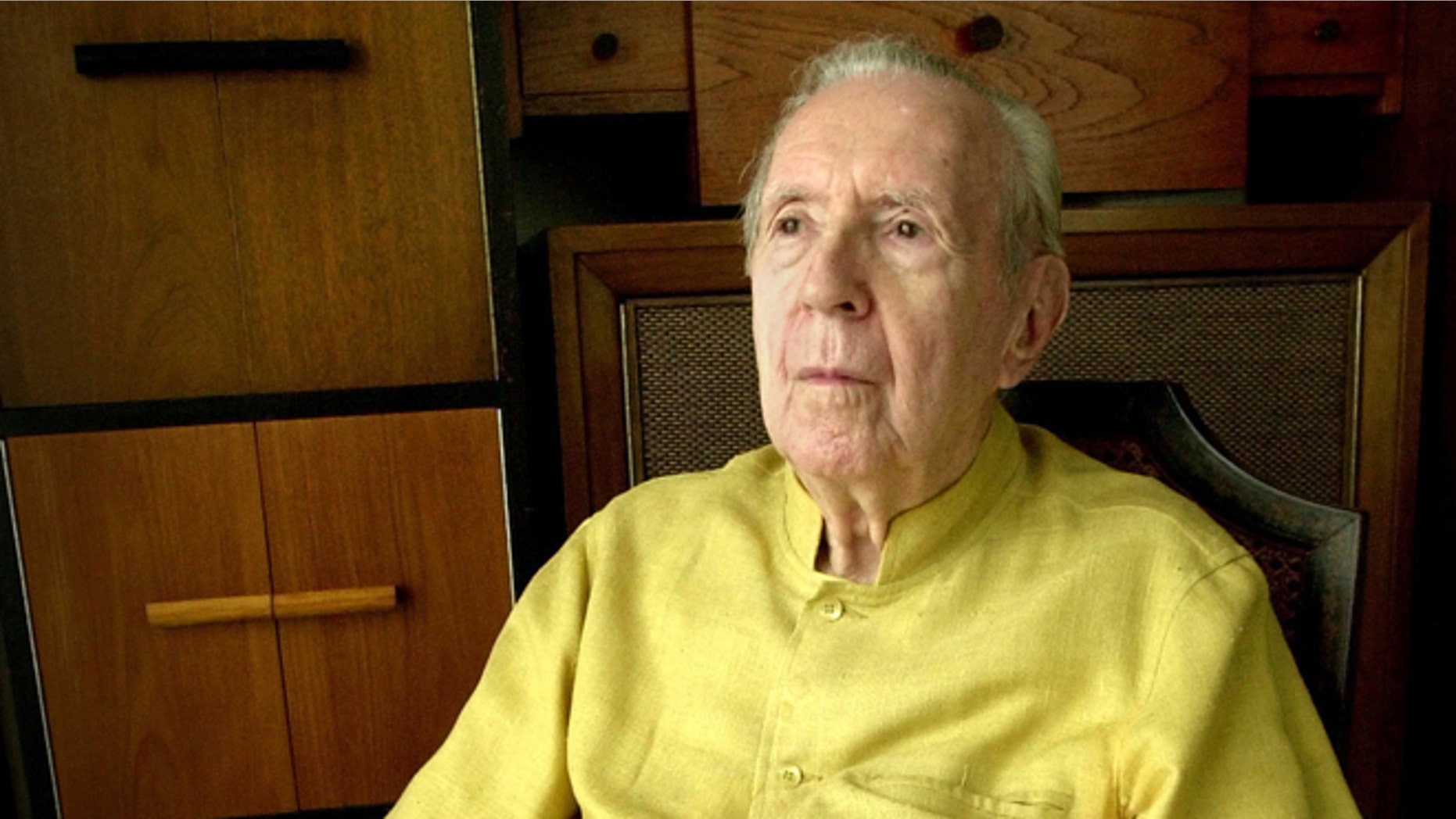 Sept. 17, 2002: In this file photo, Jacques Barzun sits for a portrait at his home in San Antonio.
