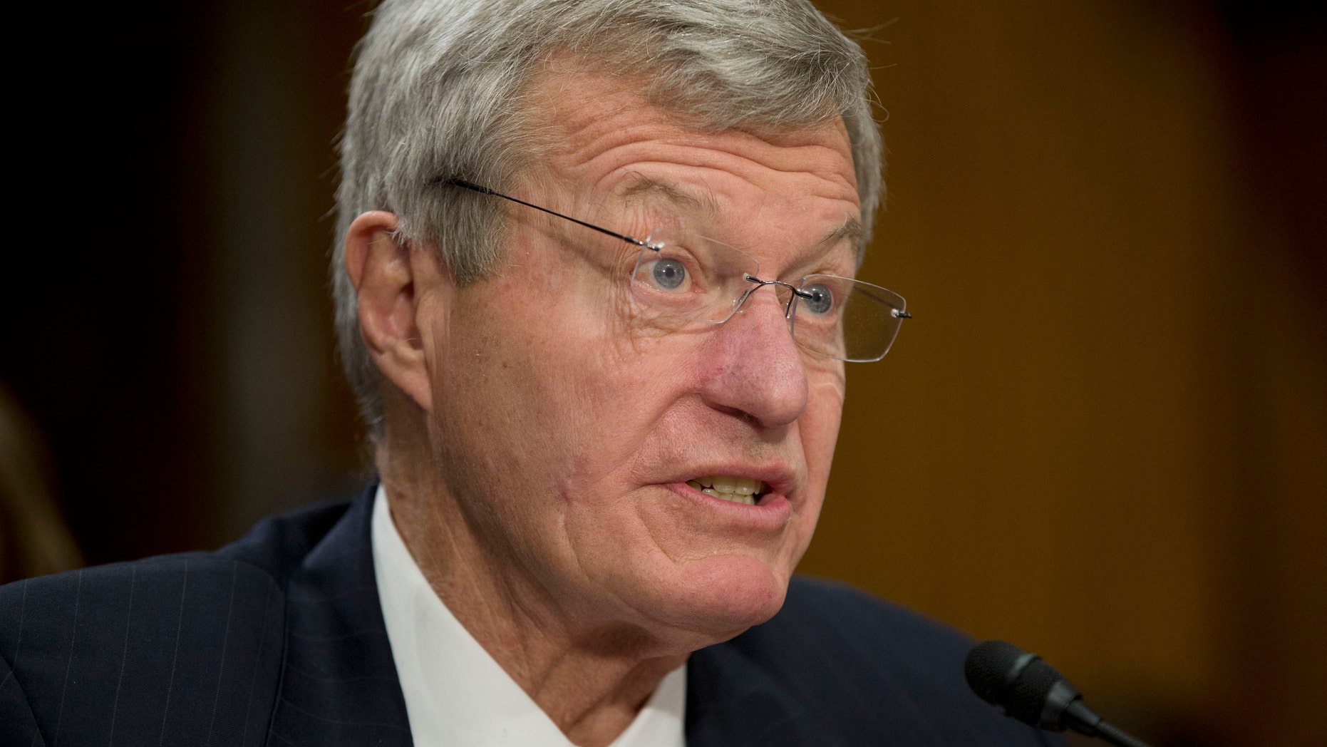 Jan. 28, 2014: Retiring Montana Sen. Max Baucus testifying on Capitol Hill in Washington before the Senate Foreign Relations Committee hearing on his nomination to become US ambassador to China.