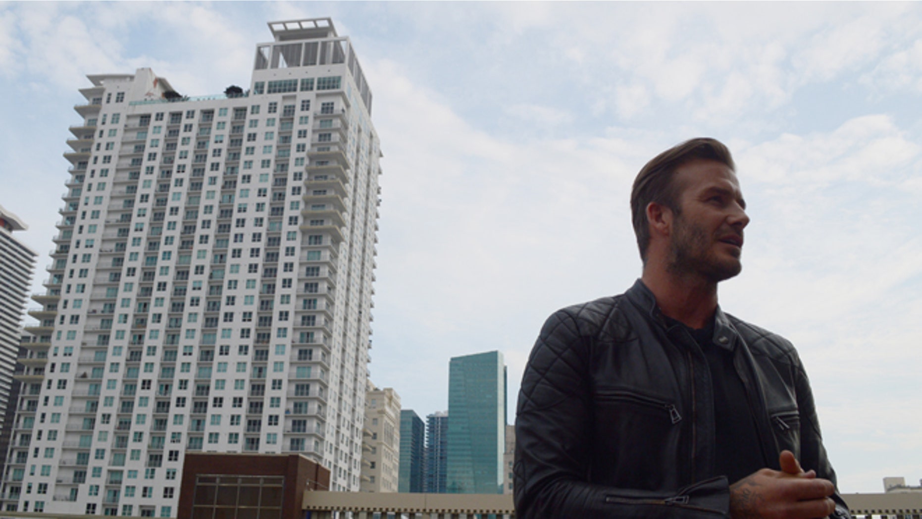 FILE: March 24, 2014: David Beckham in downtown Miami to bring pro soccer and a stadium to the city.