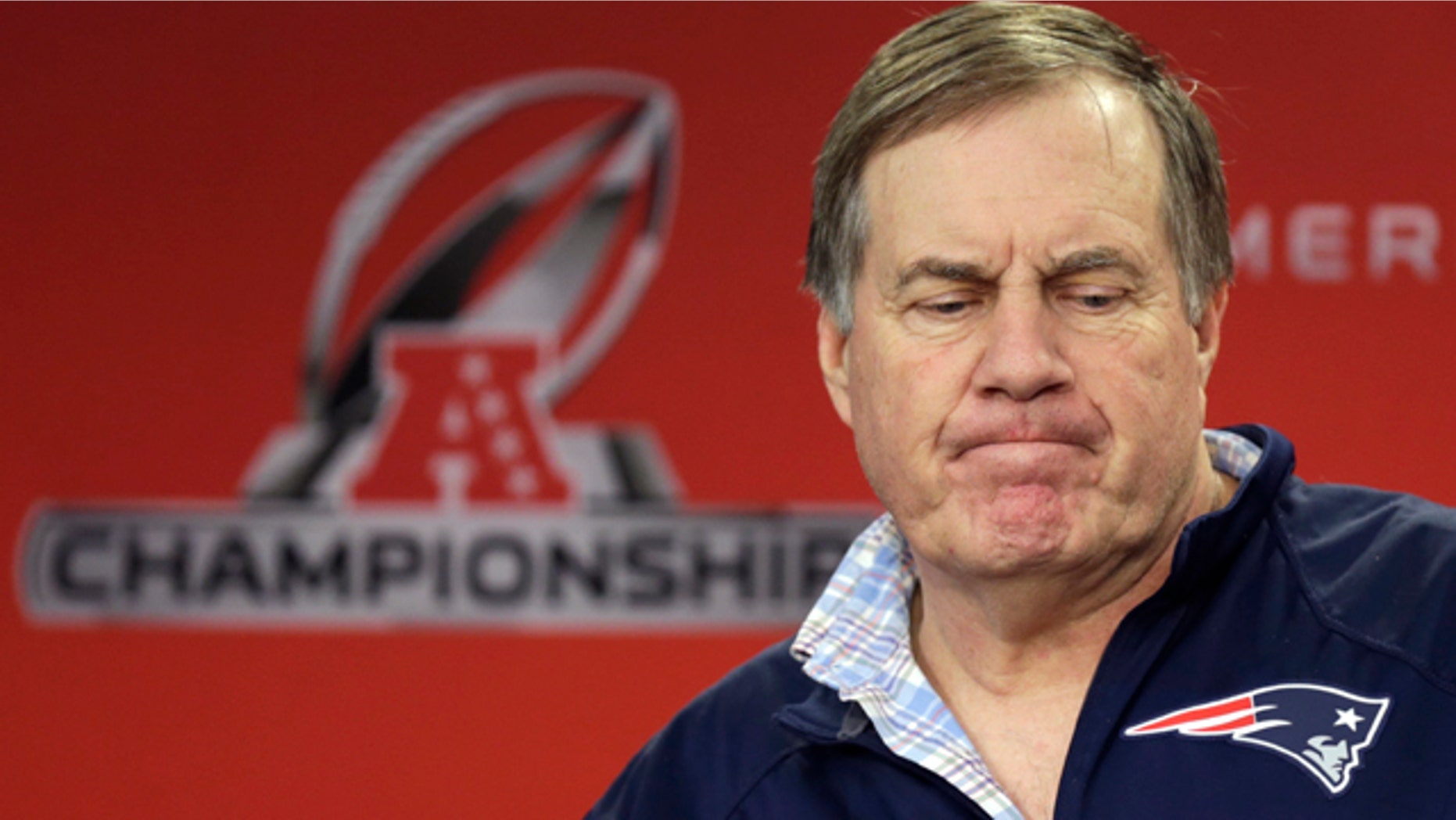 Jan. 14, 2015: New England Patriots head coach Bill Belichick is shown at a news conference prior to a team practice in Foxborough, Mass. (AP Photo/Charles Krupa, File)