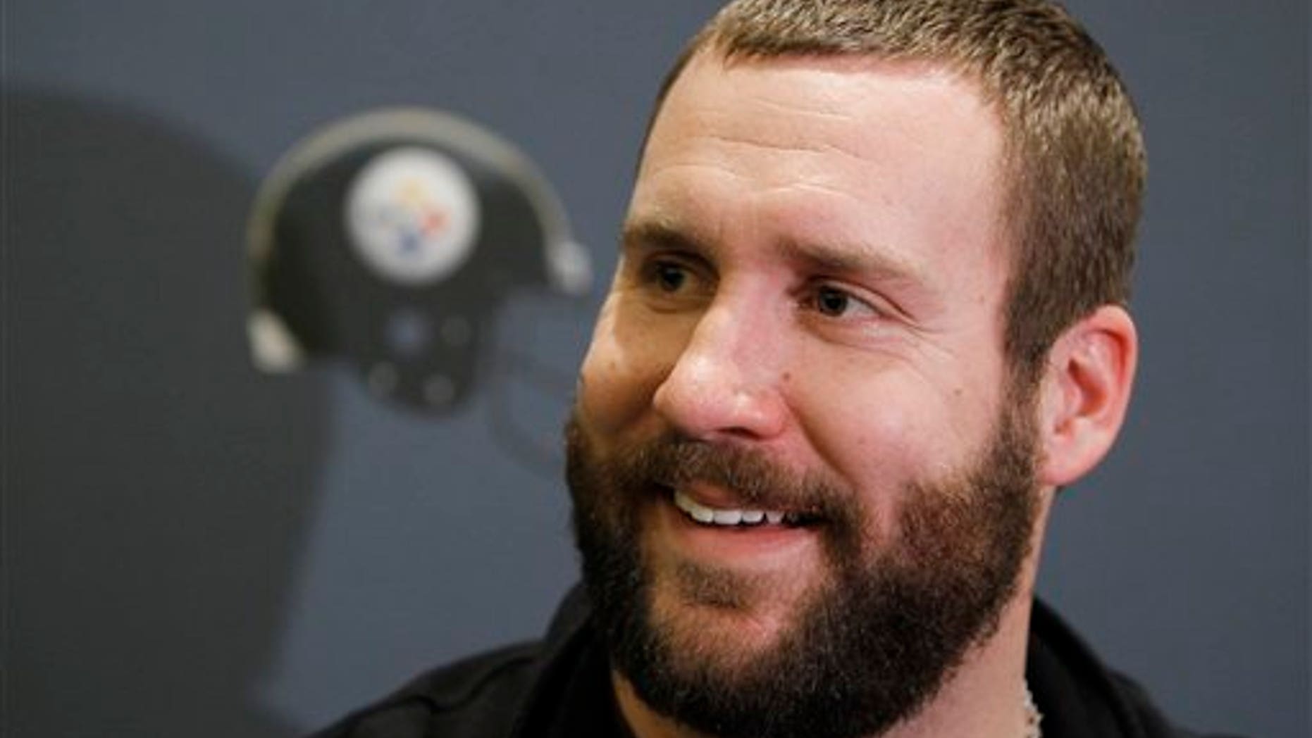 Jan. 31: Pittsburgh Steelers quarterback Ben Roethlisberger answers questions during a news conference in Fort Worth, Texas.