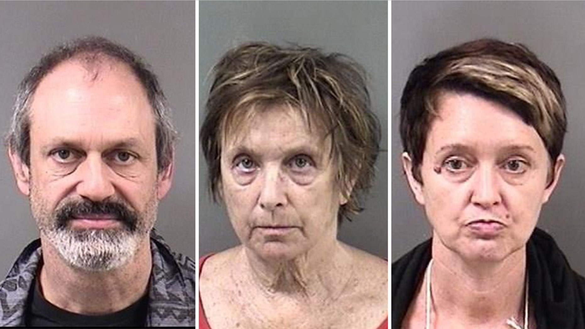 Berkeley Police announced the arrests on Sunday of three protesters on weapon possession charges: (left to right) Jason Wallach, 41, Kate Brenner, 69, and Kristen Edith Koster, 50. (Berkeley Police Department)
