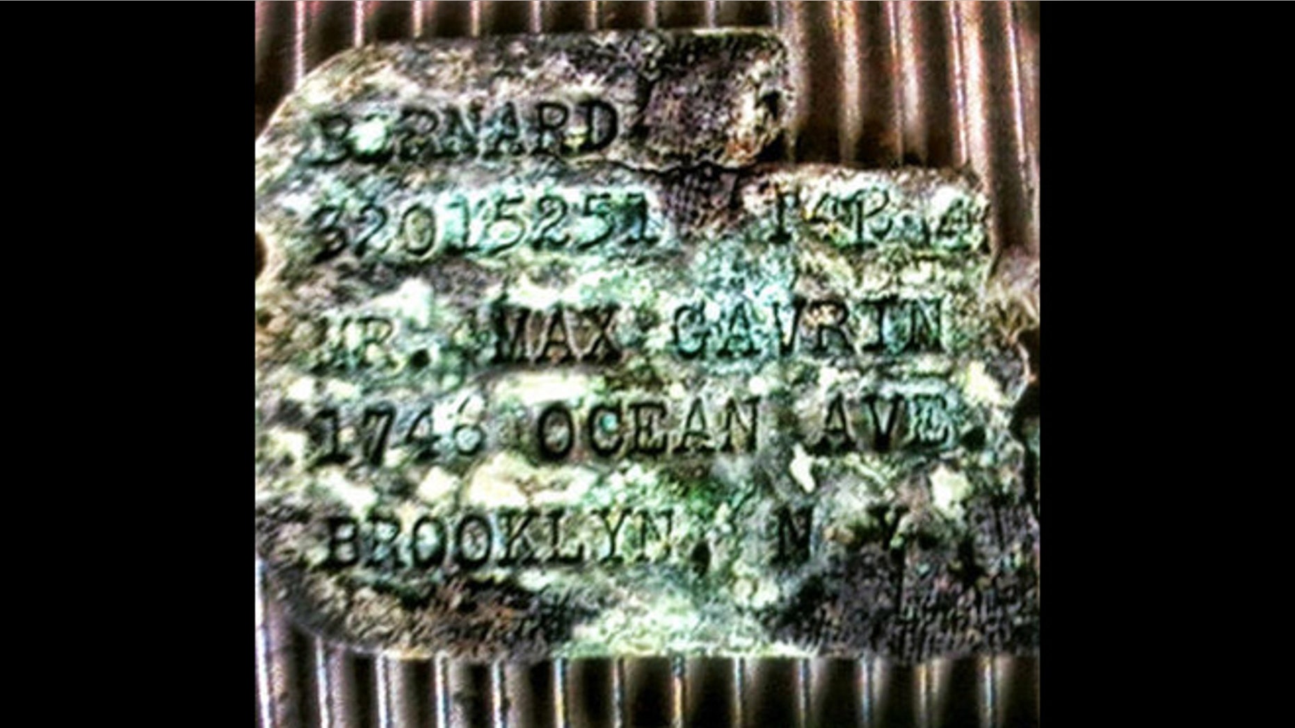 Bernard Gavrin's dog tags were found in a cave in the South Pacific.