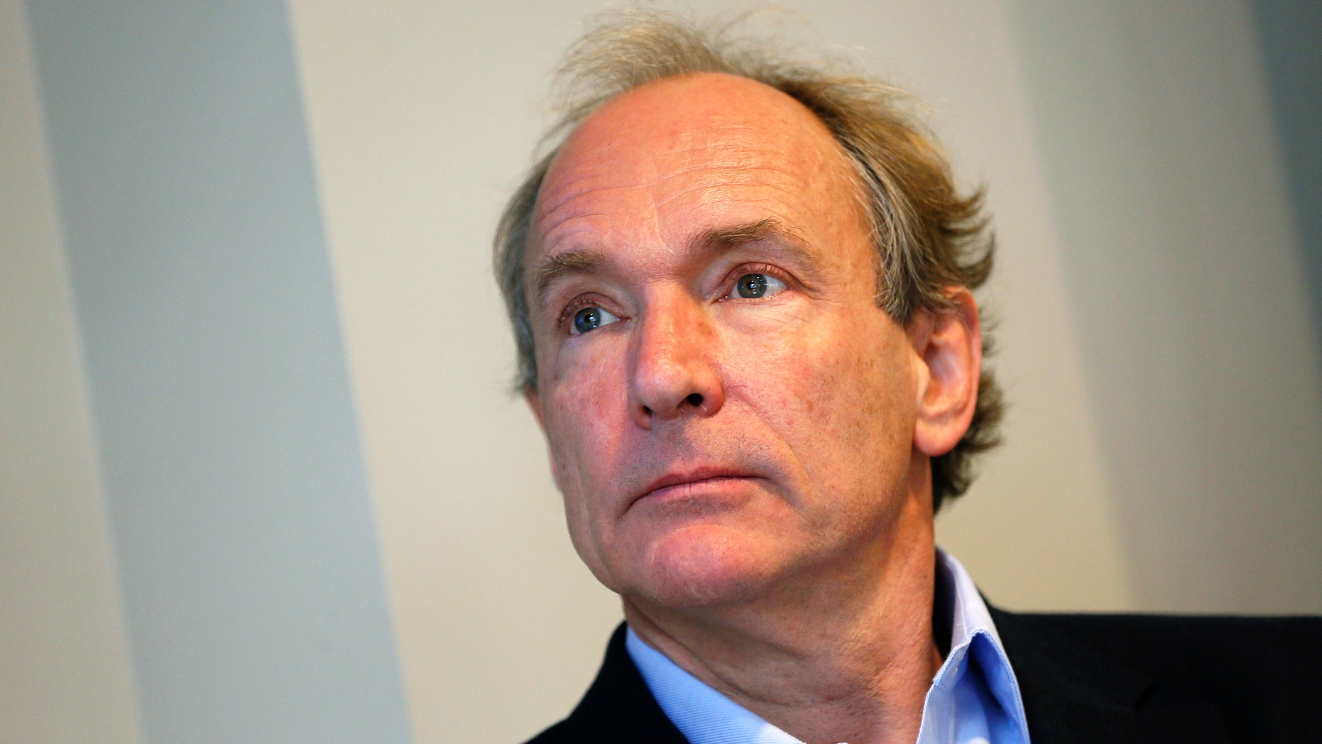 Tim Berners-Lee attends a news conference in London Dec. 11, 2014.