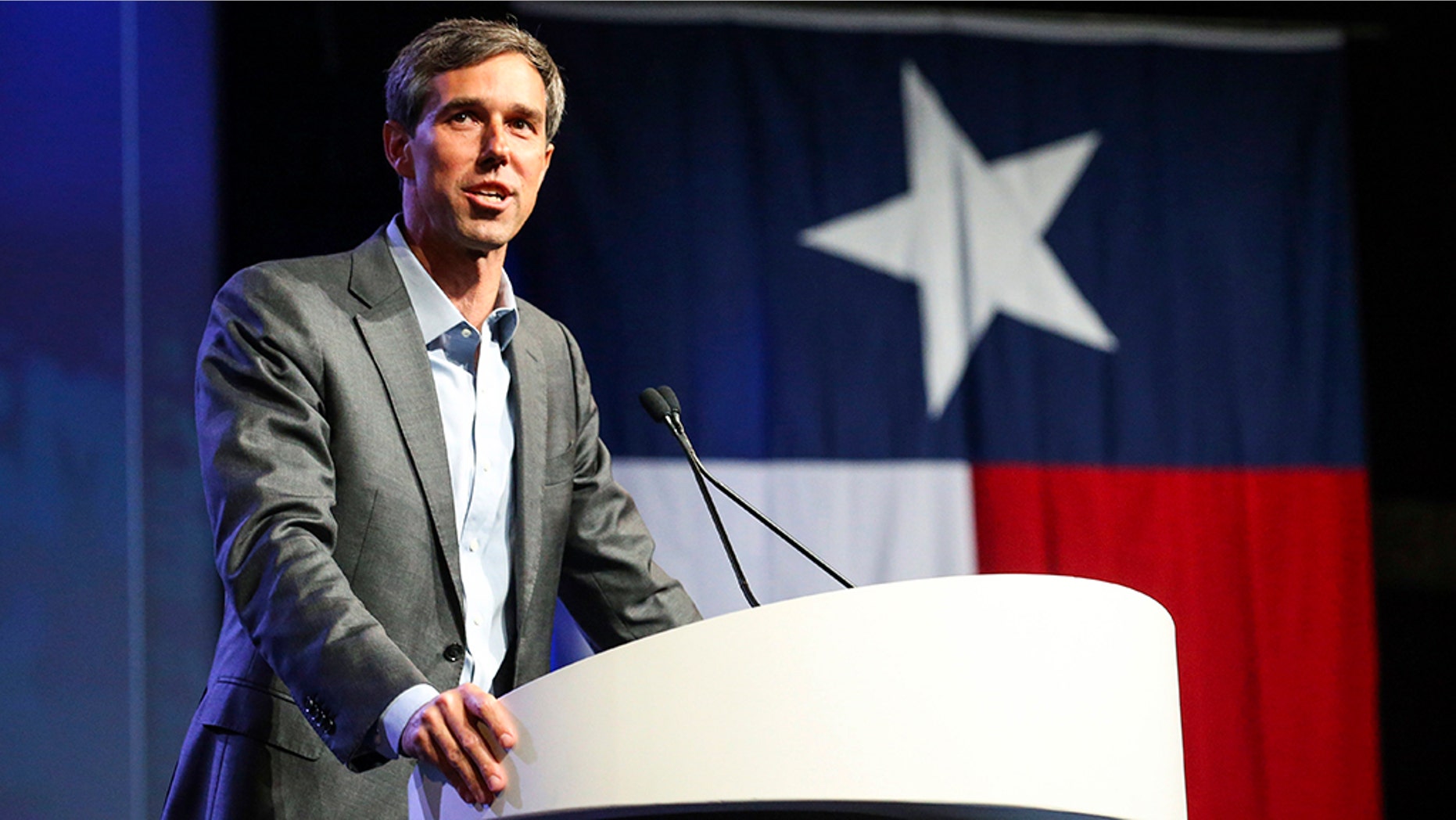Beto O'Rourke is running for Ted Cruz's seat in the Senate. His campaign says it did not ask a VFW to take down flags ahead of a campaign event.