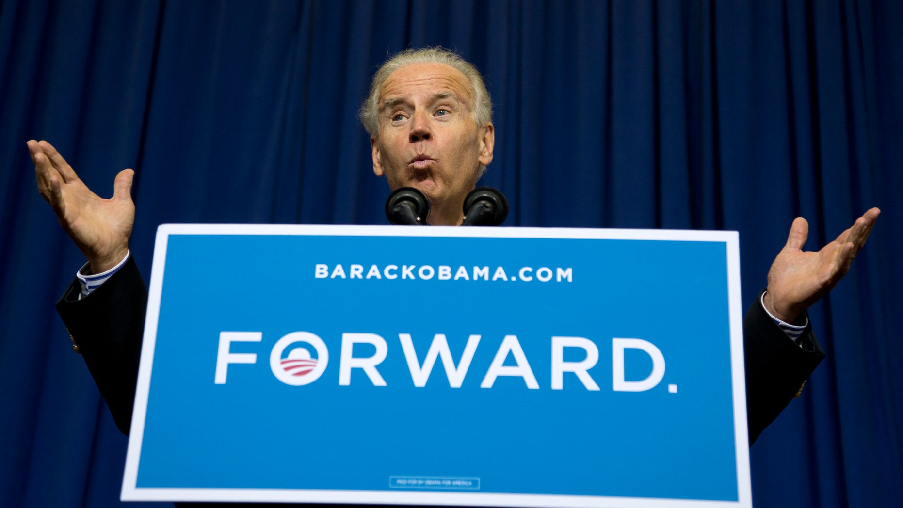 Saturday, Sept. 8, 2012: Vice President Joe Biden speaks at a campaign event at Athens Community Center, in Athens, Ohio.