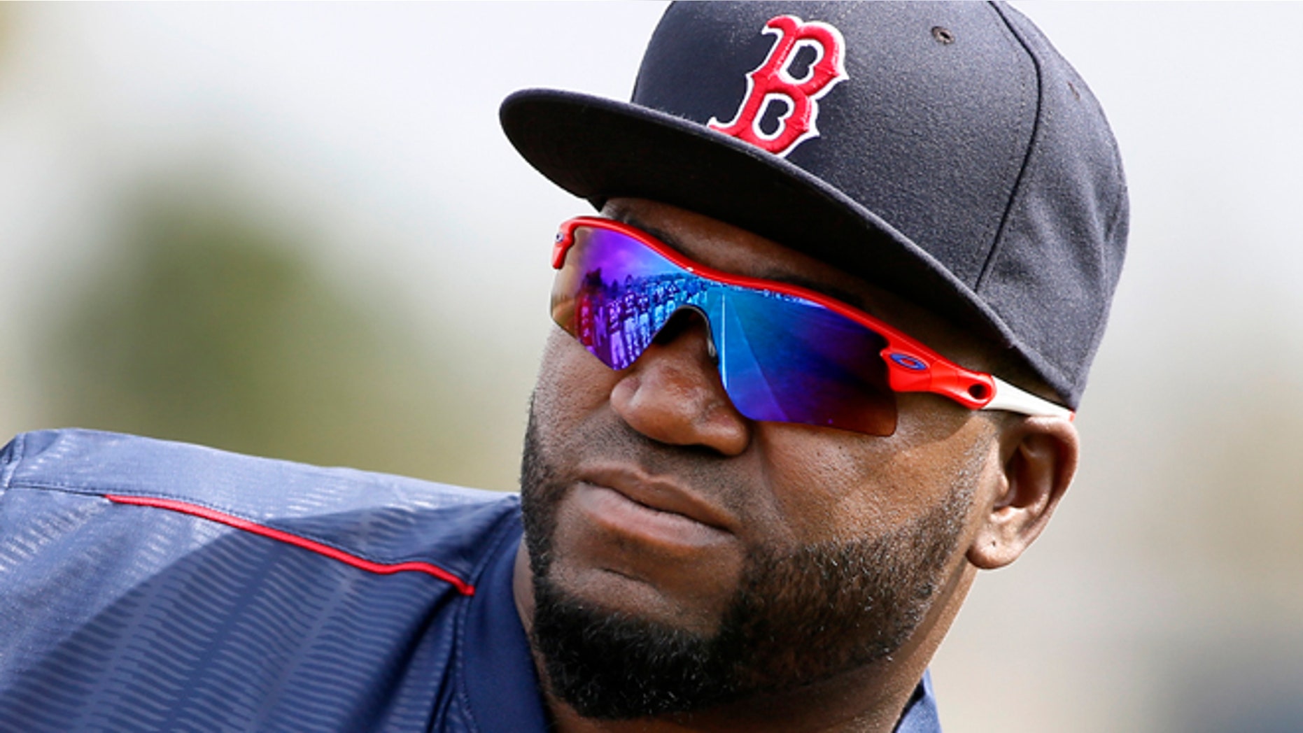 Boston Red Sox's David Ortiz at spring training in Fort Myers Fla., Wednesday Feb. 25, 2015.