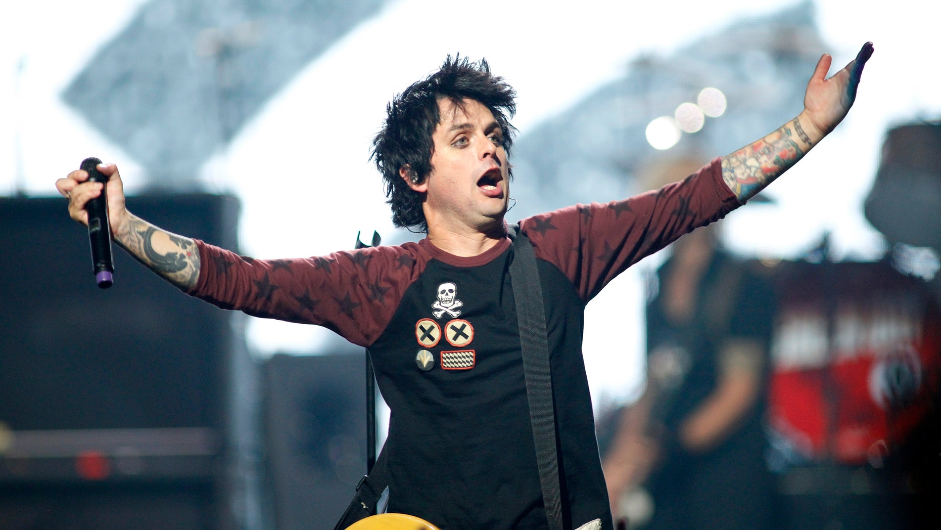 Green Day lead vocalist and guitarist Billie Joe Armstrong performs during the 2012 iHeart Radio Music Festival at the MGM Grand Garden Arena in Las Vegas, Nevada September 21, 2012.