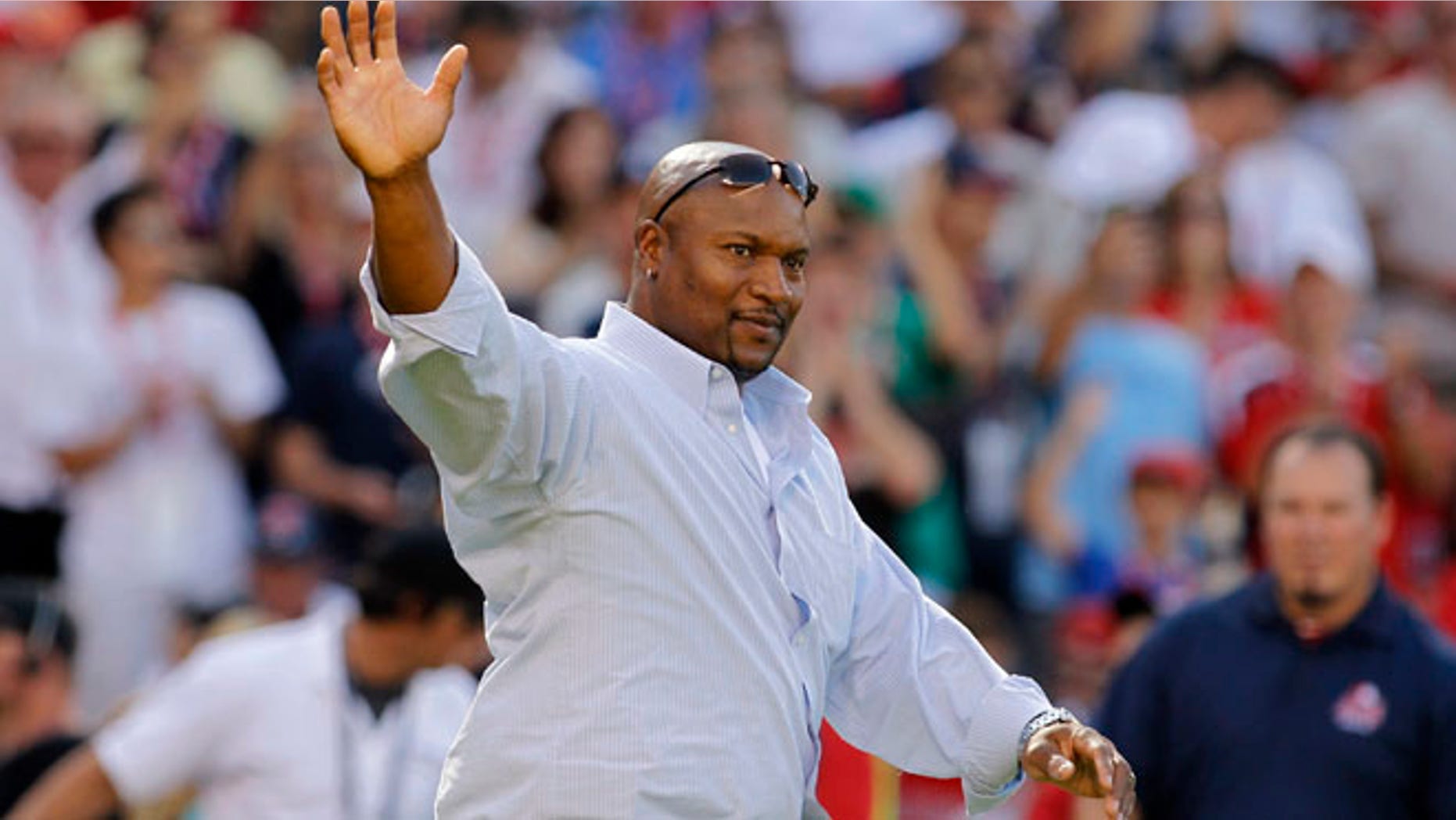 July 12: Former NFL and Major League Baseball player Bo Jackson comes out to throw a ceremonial first pitch for Major League Baseball's Home Run Derby at the All-Star Game in Anaheim, California.