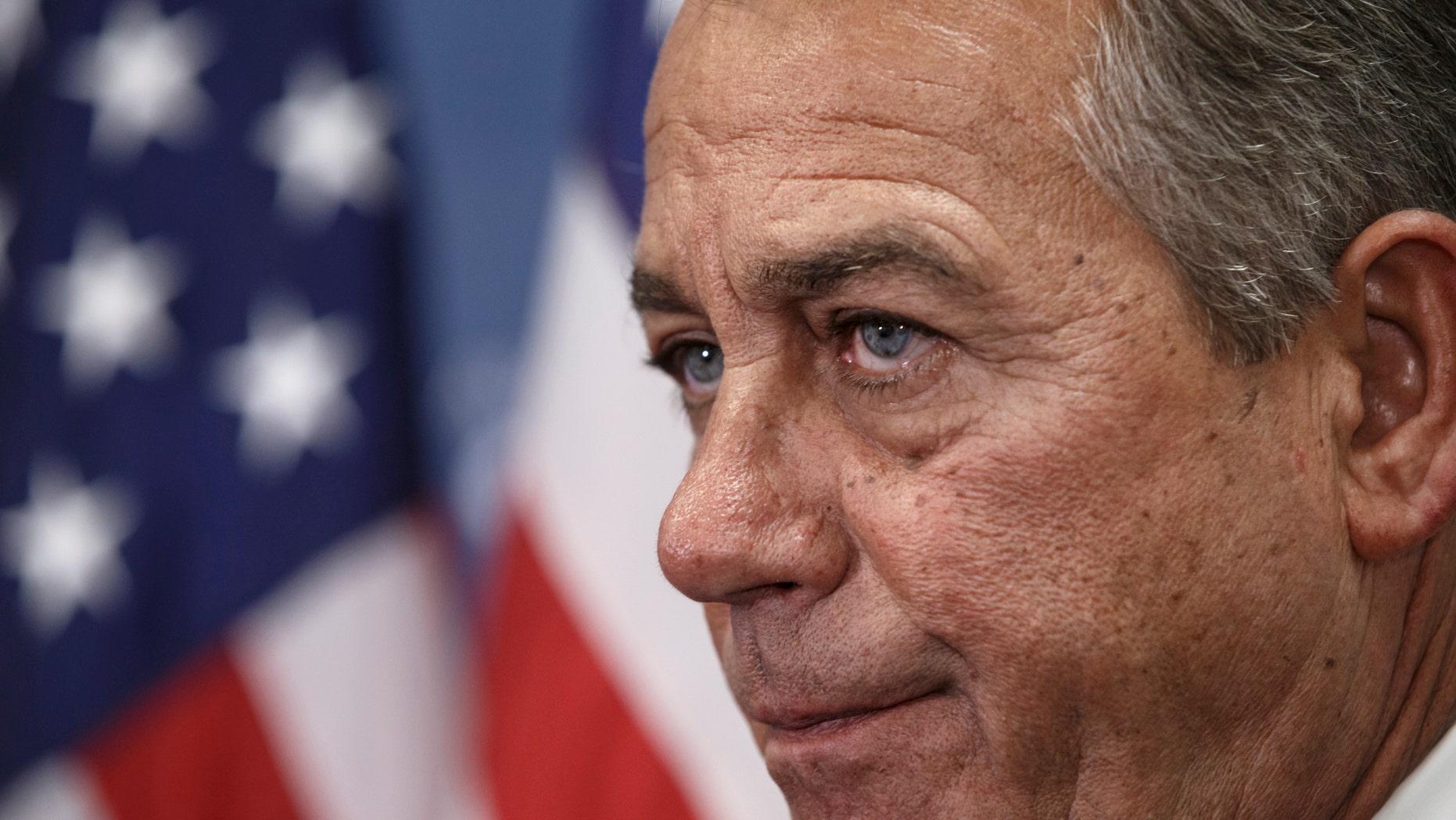 Before heading to the White House today to meet with President Barack Obama, House Speaker John Boehner of Ohio, tells reporters that the House of Representatives will pass a budget for the Department of Homeland Security but will block President Barack Obama's executive actions on immigration, Tuesday, Jan. 13, 2015, on Capitol Hill in Washington. Obama has repeatedly threatened to veto bills that Republicans have put forward as their priorities. Senate and House Republicans, now in control of Congress, will leave Washington Thursday for a two-day policy retreat in Hershey, Pa. (AP Photo/J. Scott Applewhite)