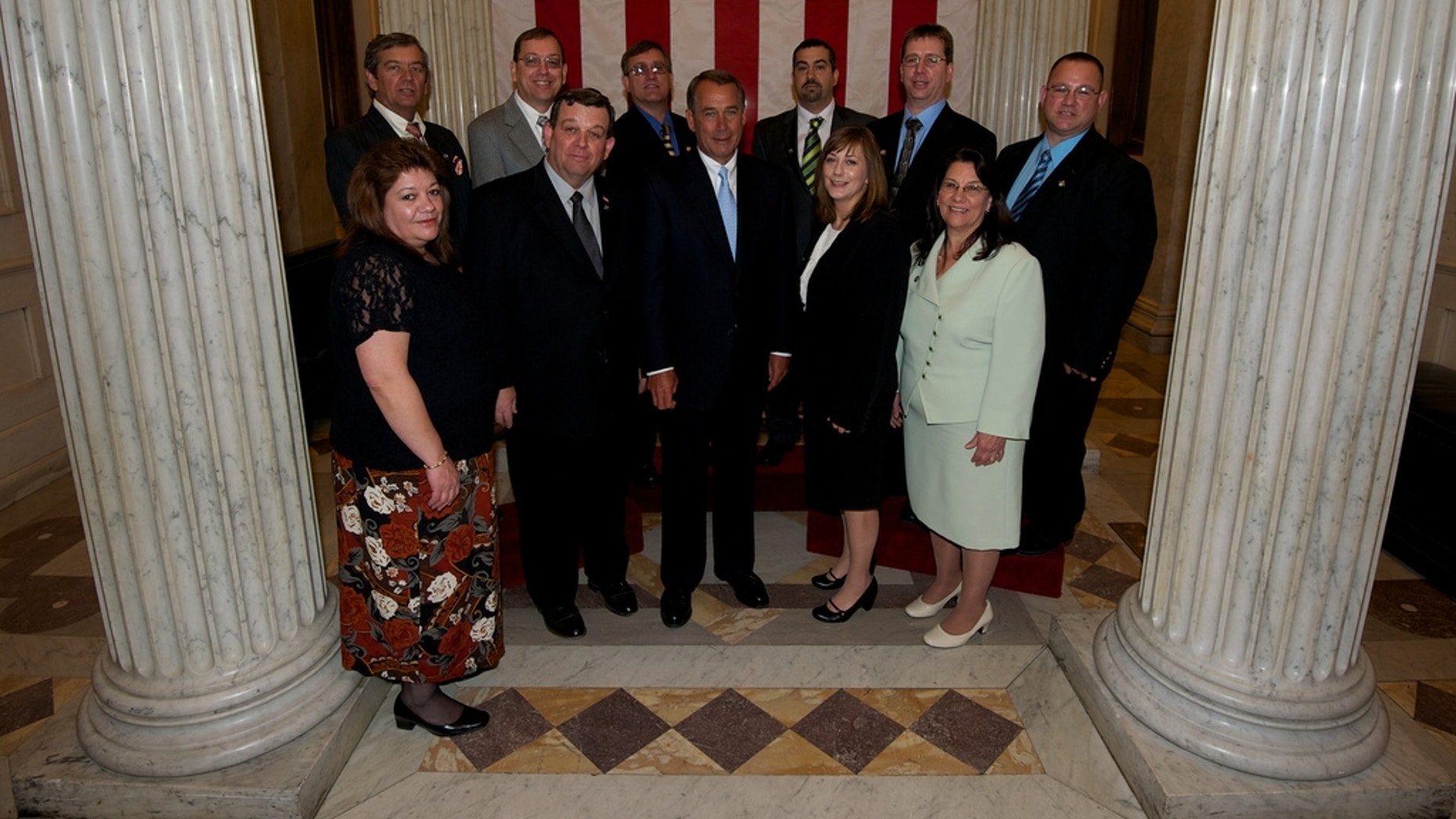 This photo released by his office shows John Boehner with ten of his eleven siblings at the Capitol on Wednesday. (Boehner staff photo)