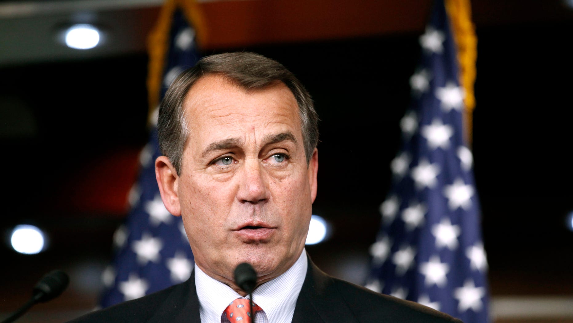 Dec. 2: Future House Speaker John Boehner of Ohio speaks at a news conference on Capitol Hill in Washington.