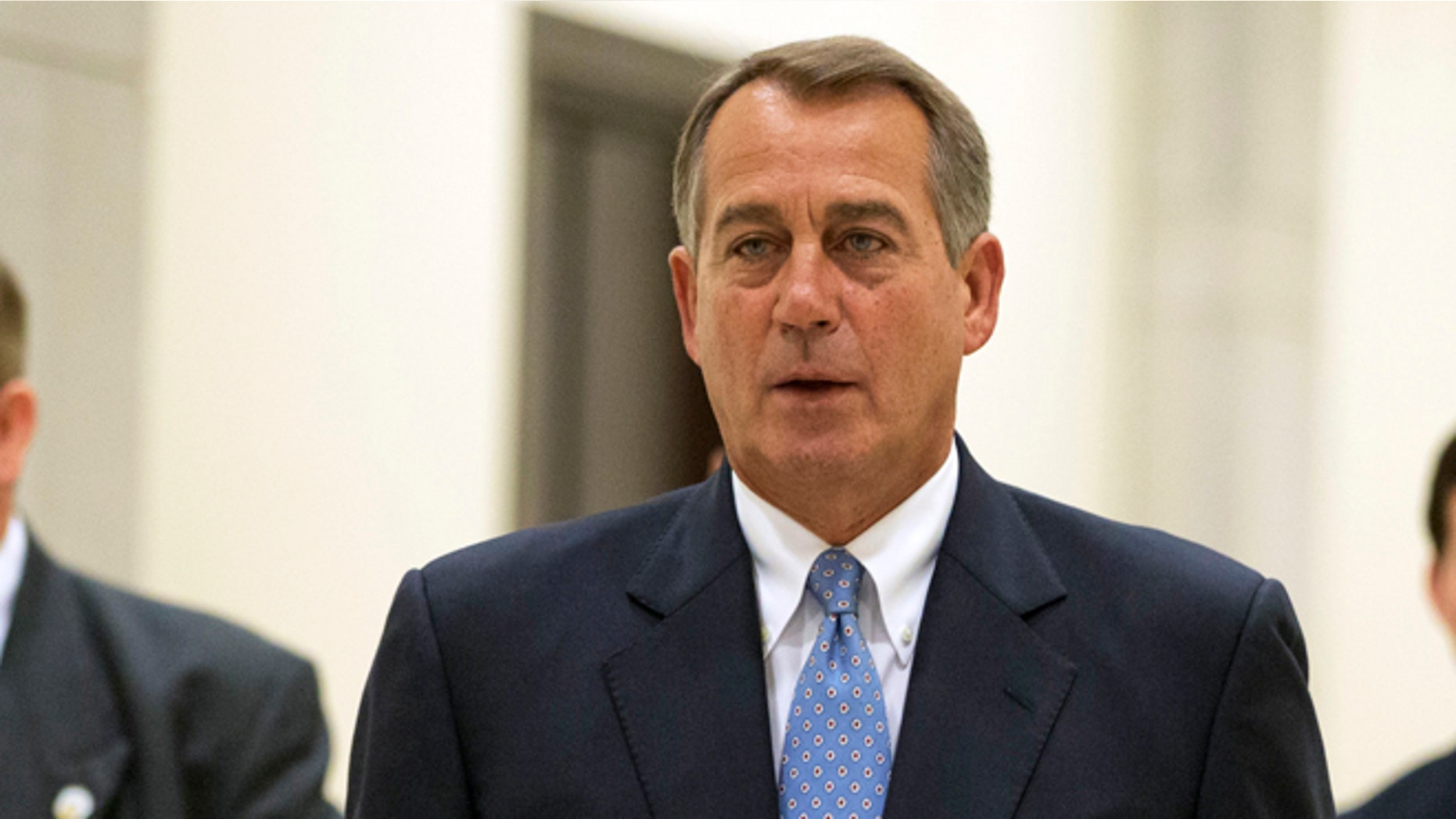 FILE: June 6, 2013: House Speaker John Boehner, Ohio, walks to a news conference on Capitol Hill in Washington, D.C.