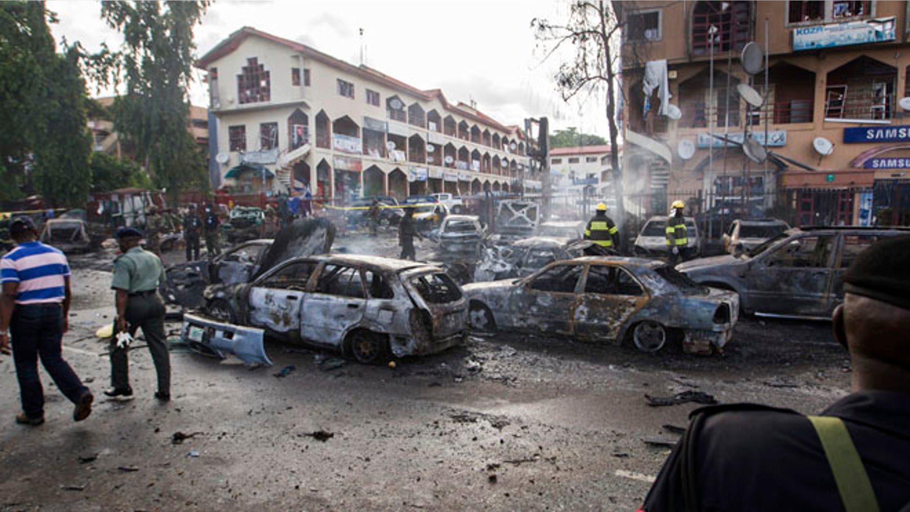 FILE: June 25, 2014: The terror group Boko Haram has taken credit for this fatal bomb blast in Abuja, Nigeria.