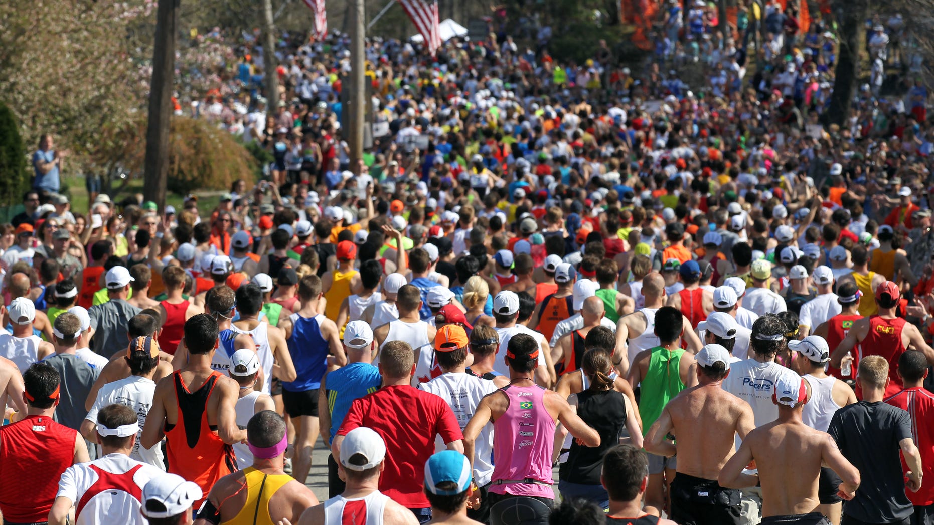 April 16: Runners start the 116th running of the Boston Marathon, in Hopkinton, Mass.