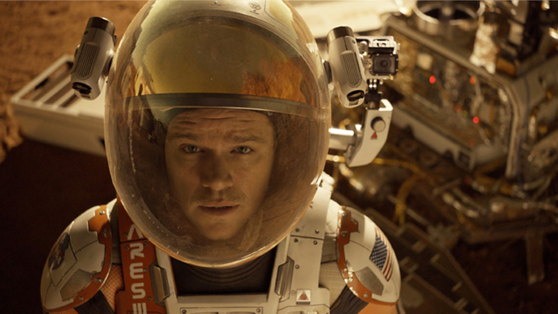 This photo released by 20th Century Fox shows Matt Damon in a scene from the film, 'The Martian.' (Aidan Monaghan/20th Century Fox via AP)