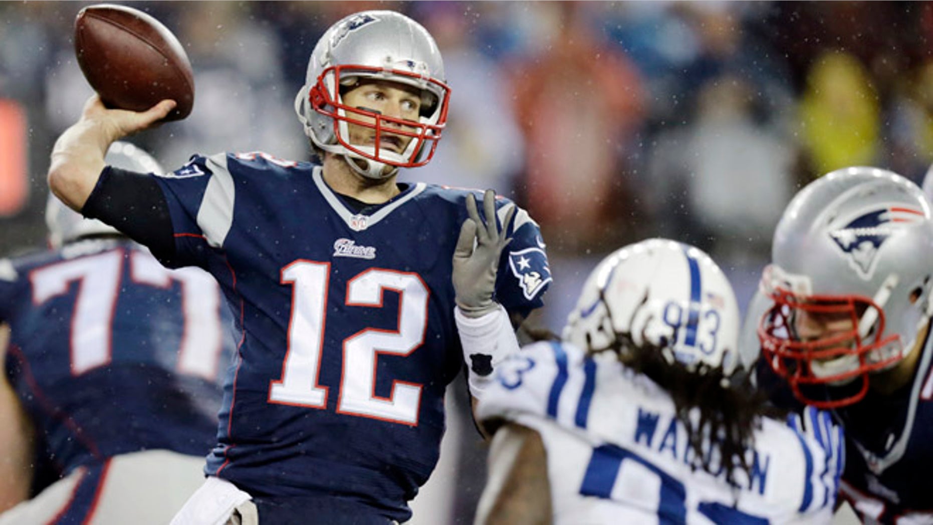 New England Patriots quarterback Tom Brady, shown here passing what may be an illegally-deflated football, will speak on the issue Thursday afternoon. (AP)