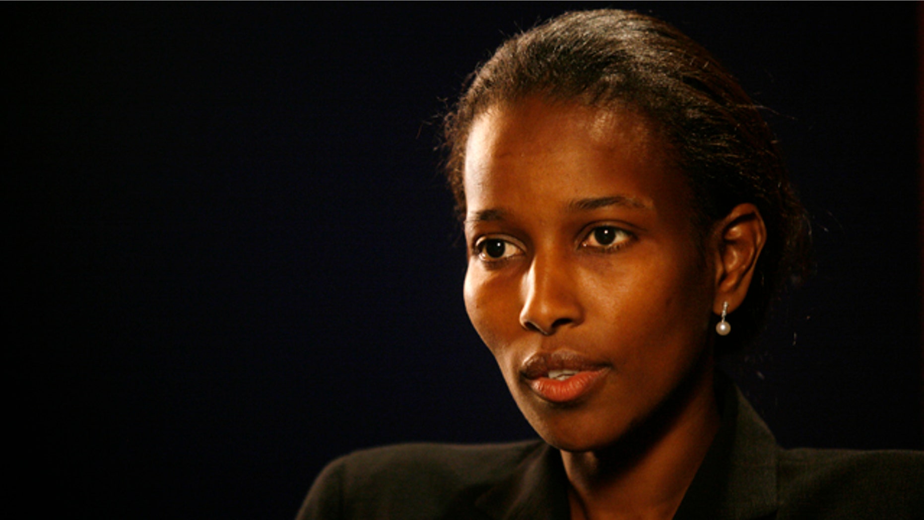 This 2007 photo shows Ayaan Hirsi Ali, writer of the film 'Submission,' which criticized the treatment of women in traditional Islam and led to the murder of Dutch film director Theo Van Gogh. Brandeis University announced Tuesday it was withdrawing a planned honorary degree from Ali. (AP Photo/Shiho Fukada)