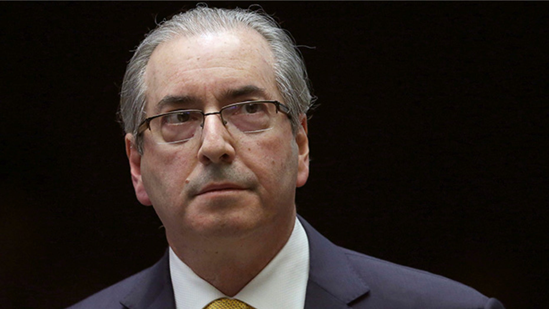 FILE - In this Sept. 12, 2016 file photo, Brazil's former President of the Chamber of Deputies Eduardo Cunha takes a break during the presentation of his defense in the Chamber of Deputies, in Brasilia, Brazil. The man who led efforts to impeach former President Dilma Rousseff was arrested on Wednesday, Oct. 19, 2016 in Brazilâs sprawling corruption probe at state-run oil giant Petrobras. The arrest made in the capital of Brasilia was confirmed by the office of Judge Sergio Moro, who chairs many investigations of the scandal. (AP Photo/Eraldo Peres, File)