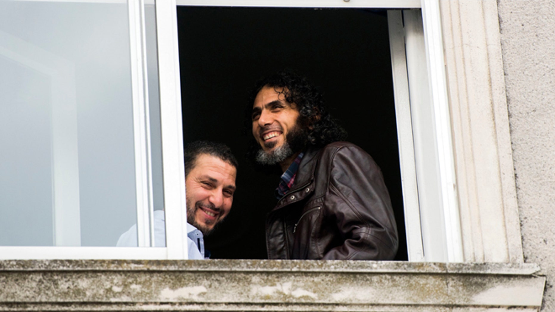 Abu Wa'el Dhiab, from Syria, right, and Adel bin Muhammad El Ouerghi, of Tunisia, both freed Guantanamo Bay detainees.