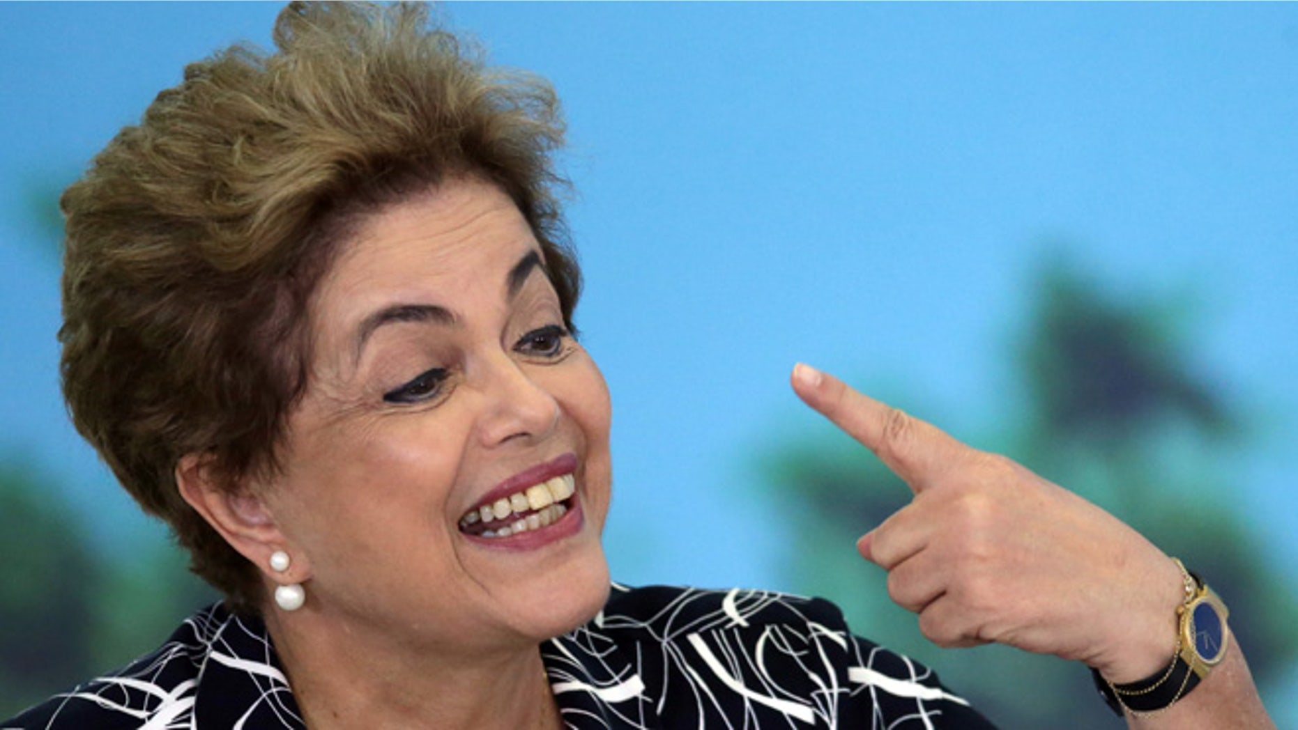 Brazil's President Dilma Rousseff at Planalto presidential palace in Brasilia, Brazil, Friday, May 6, 2016.