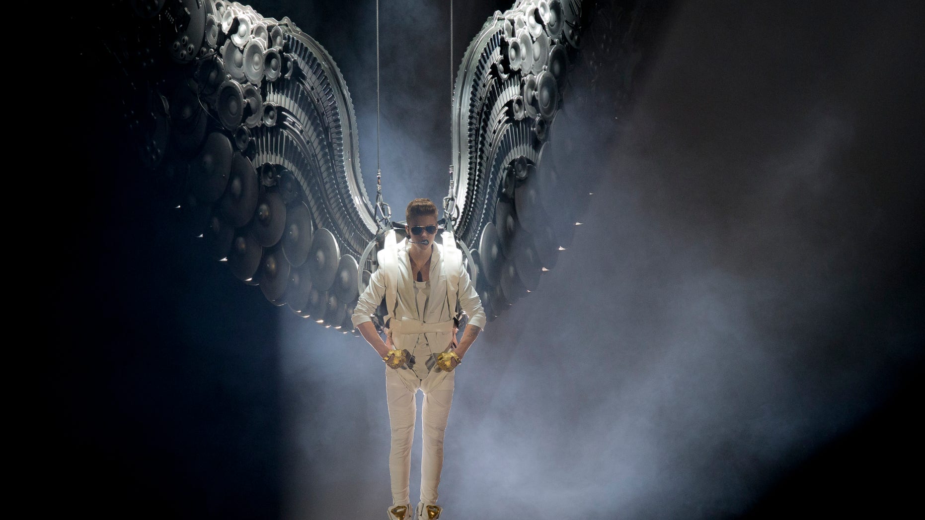 Canadian singer Justin Bieber performs at the o2 Arena in east London, Monday, March 4, 2013. (Photo by Joel Ryan/Invision/AP)