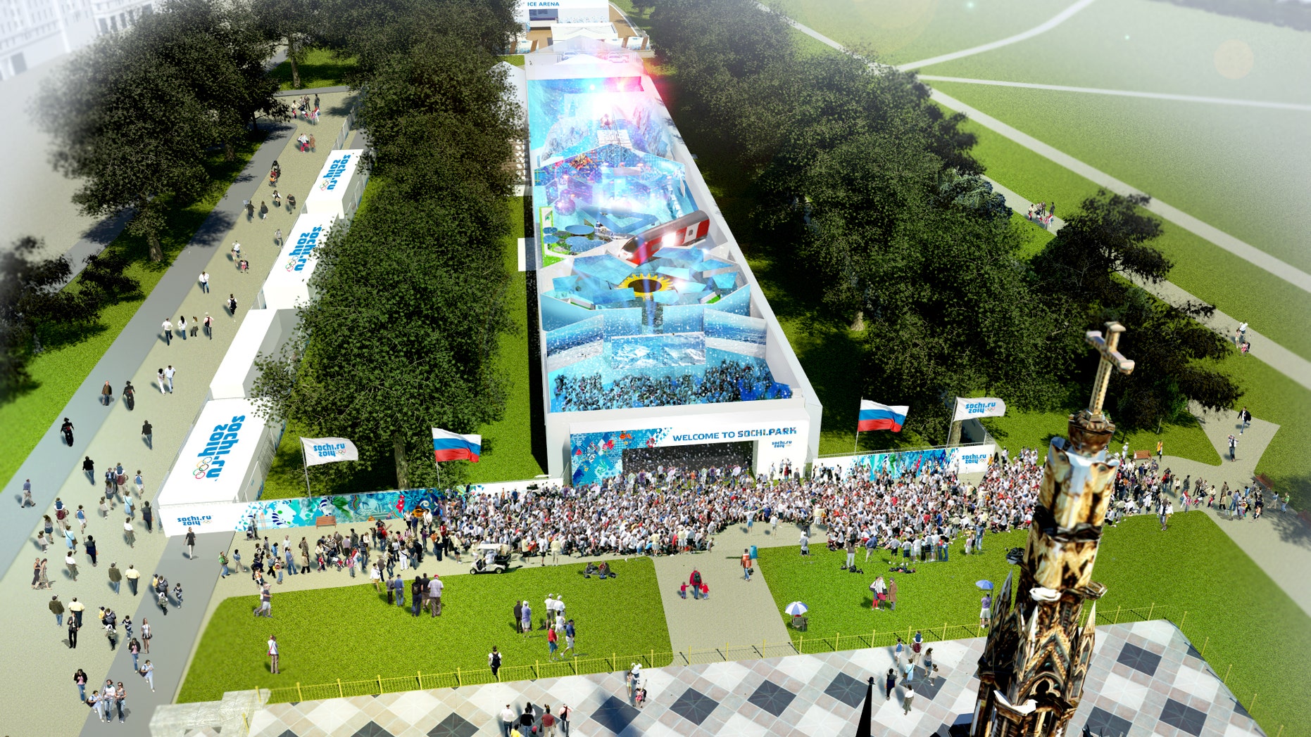 June 21, 2012: This is a computer generated image made available by Eventica/Sochi 2014 Organizing Committee.