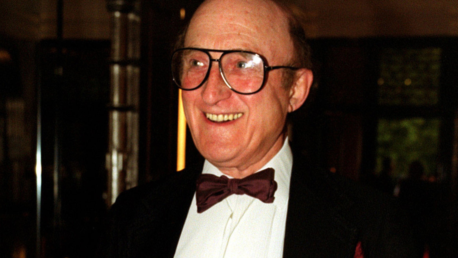 A Sept. 9, 1999 photo from files of British actor Ron Moody, attending an event in London. Ron Moody, best known for playing Fagin in the 1968 film Oliver!, has died aged 91.