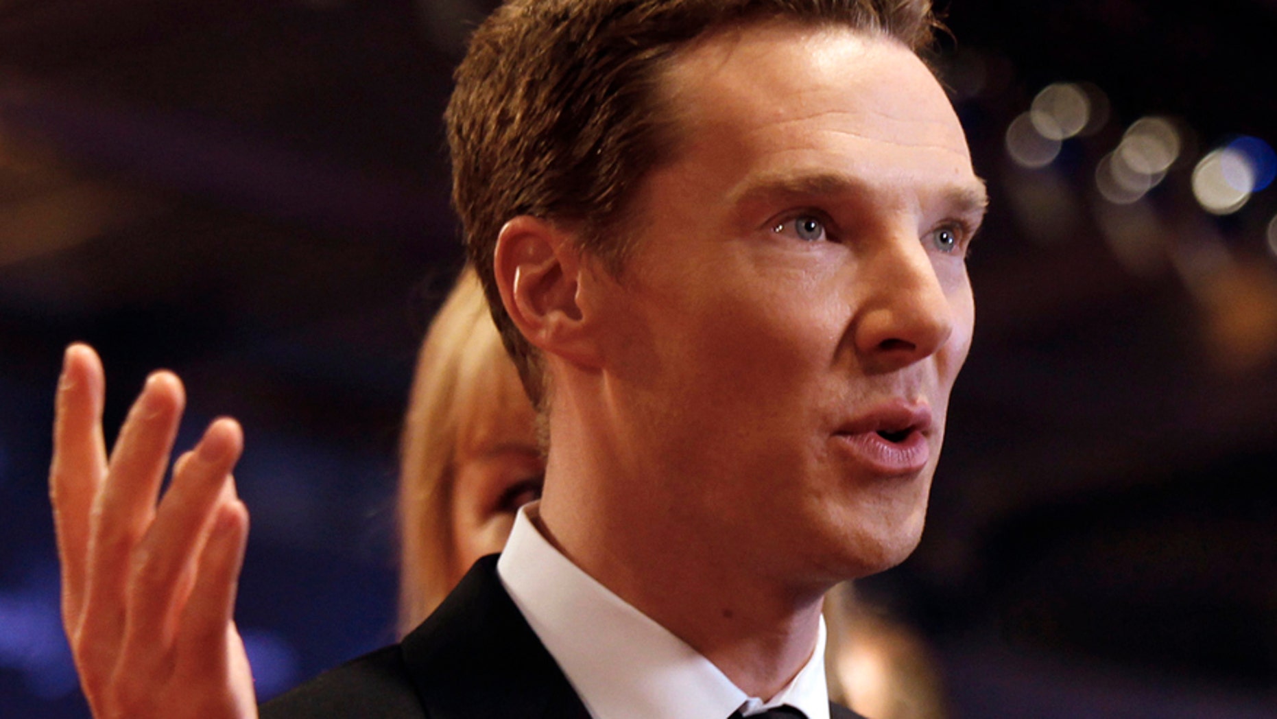 In this Wednesday, April 15, 2015 file photo, British actor Benedict Cumberbatch arrives to host the Laureus World Sports Awards in Shanghai, China.
