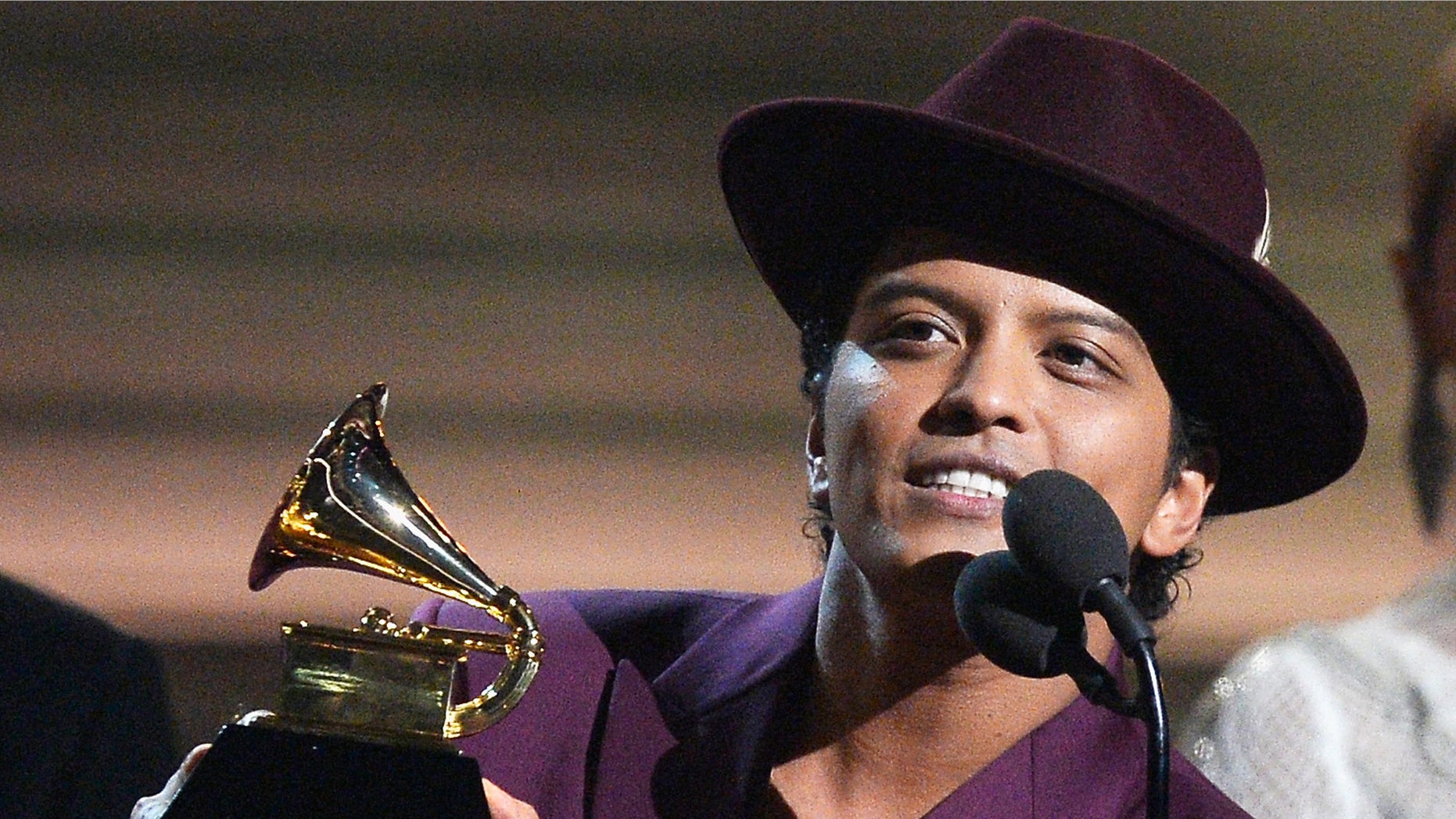 Bruno Mars on February 15, 2016 in Los Angeles, California.