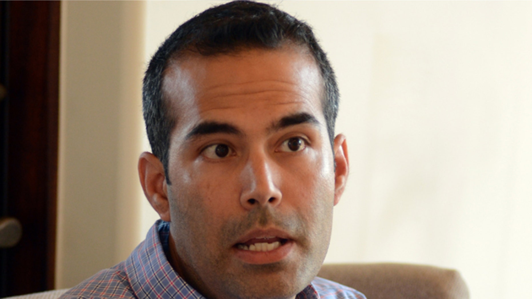 FILE: June 25, 2013: George P. Bush, 37, speaks during an interview with The Associated Press in Frisco, Texas.