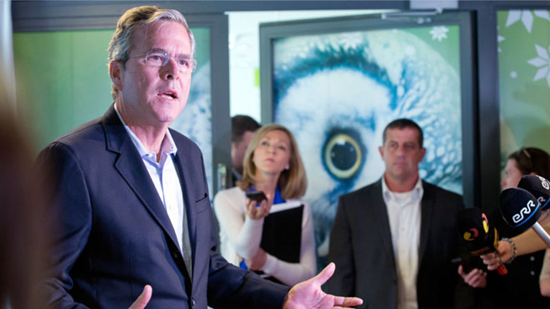 June 13, 2015: 2016 GOP presidential candidate Jeb Bush at the e- Estonia Showroom during his visit in Tallinn, Estonia.
