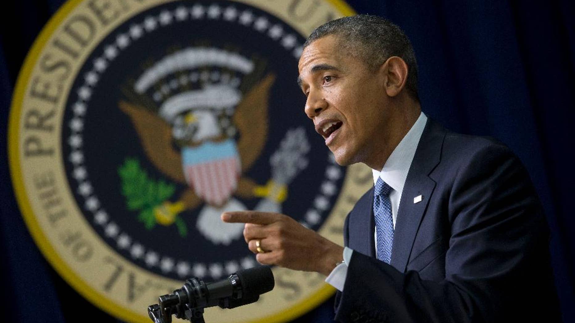 President Obama speaks about Cesar Chavez before a White House screening of a film about the late labor rights leader.