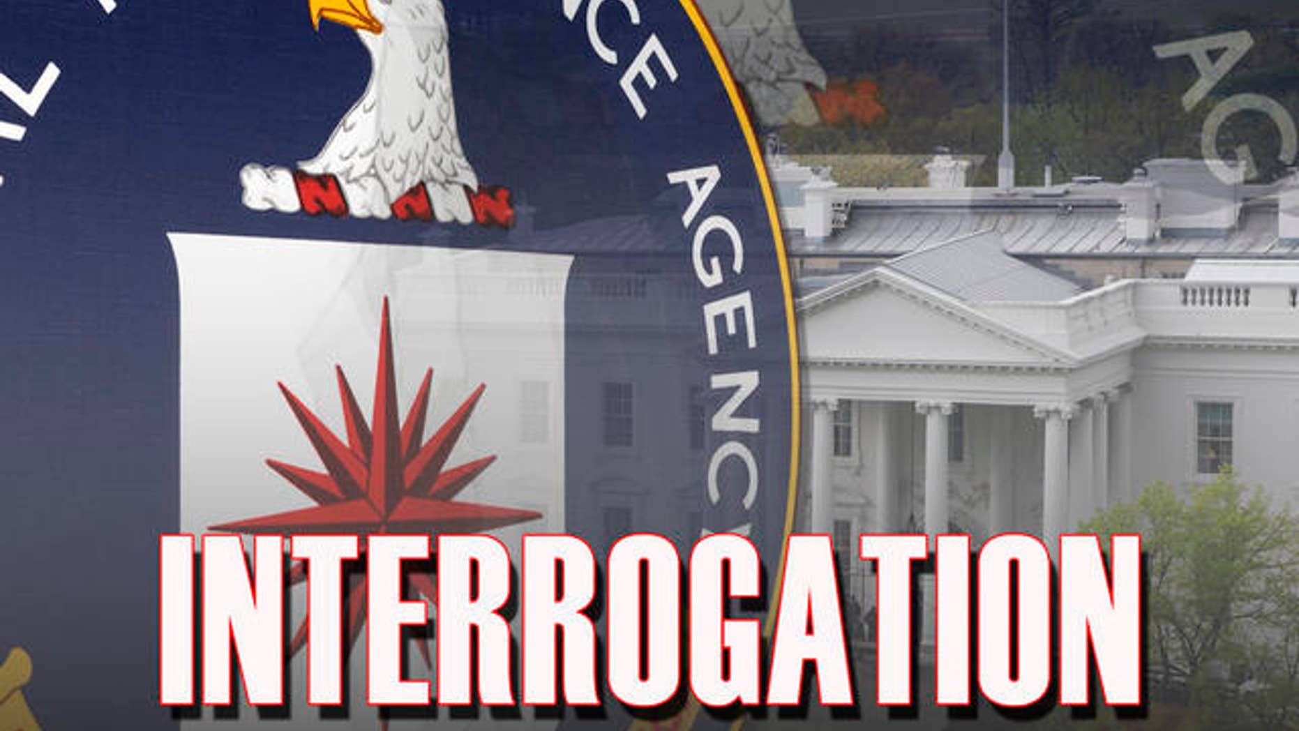 CIA logo over the White House building. (AP)