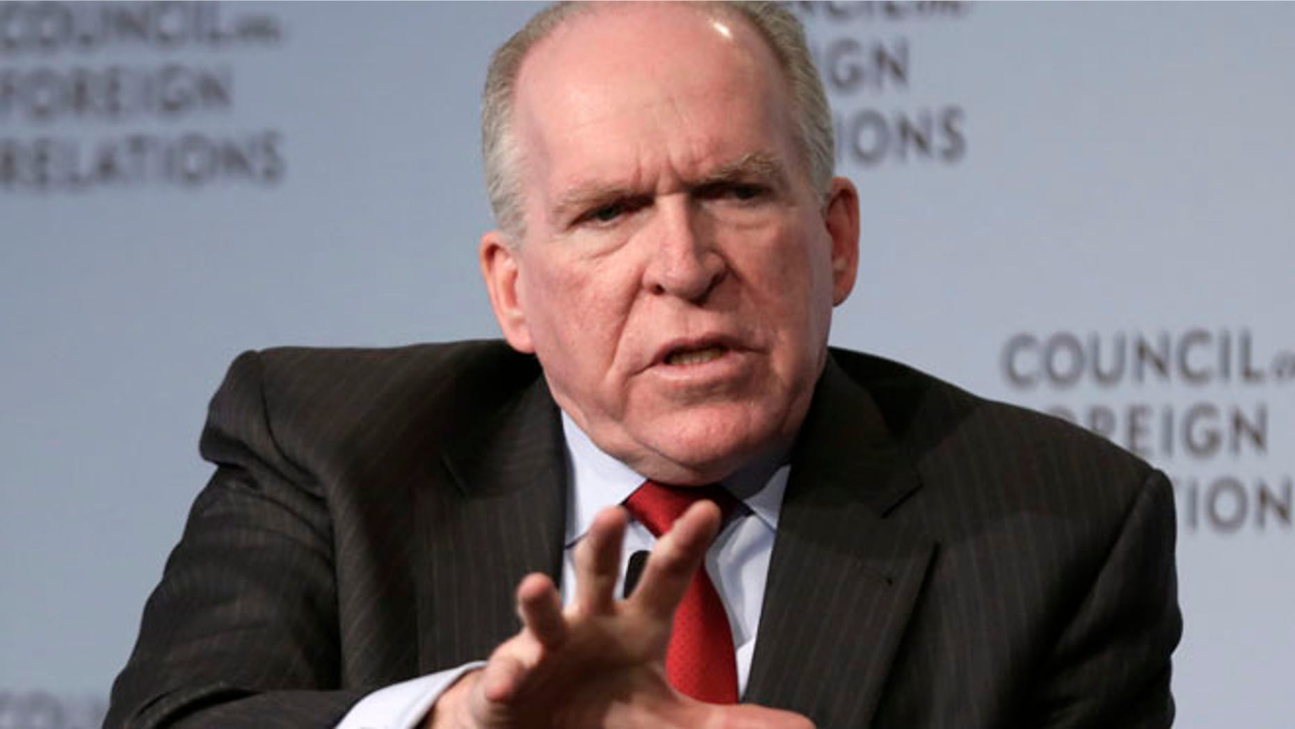 March 13, 2015: CIA Director John Brennan addresses a meeting at the Council on Foreign Relations, in New York.