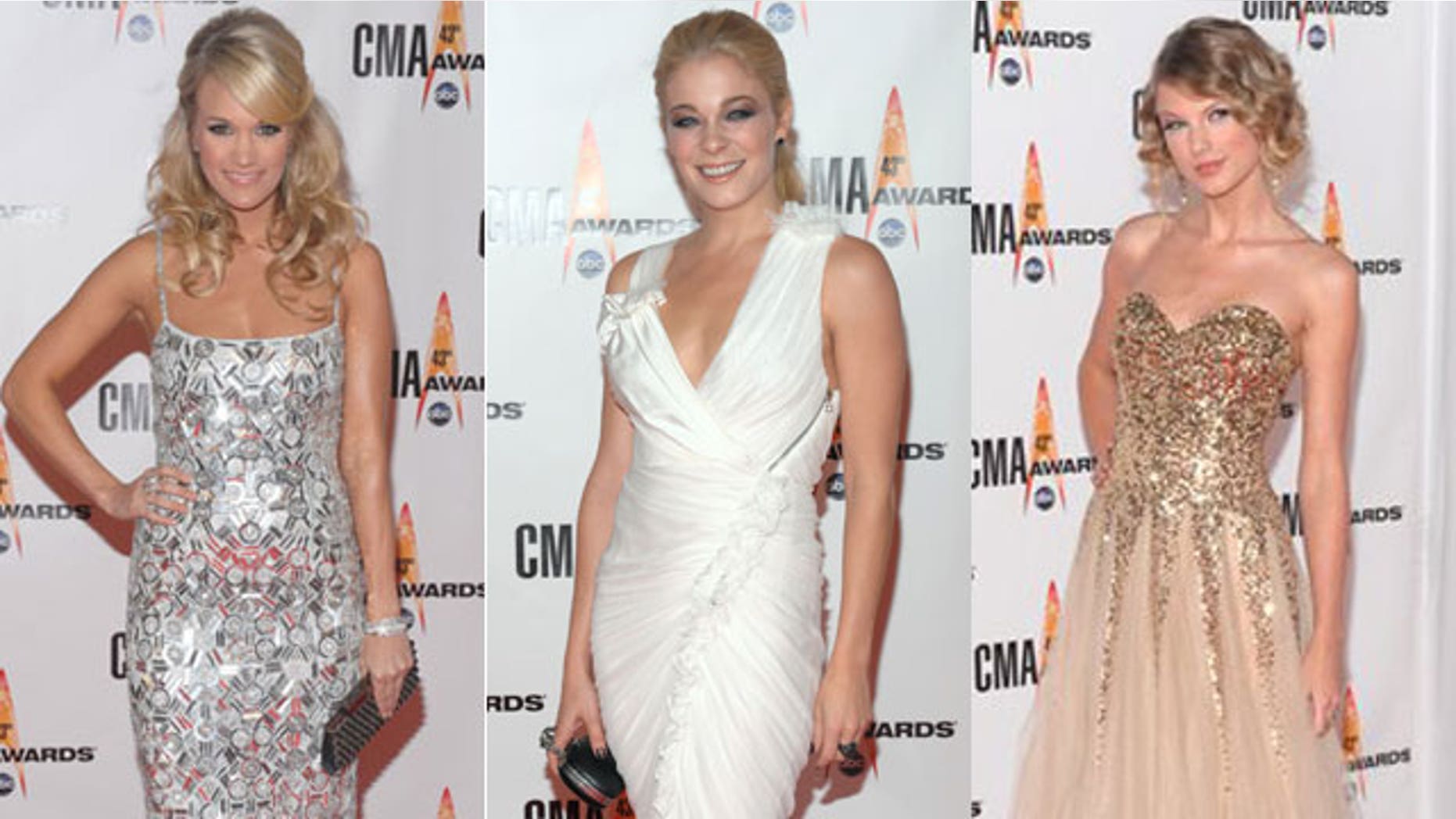 Carrie Underwood, LeAnn Rimes and Taylor Swift had some of the top looks of the night.