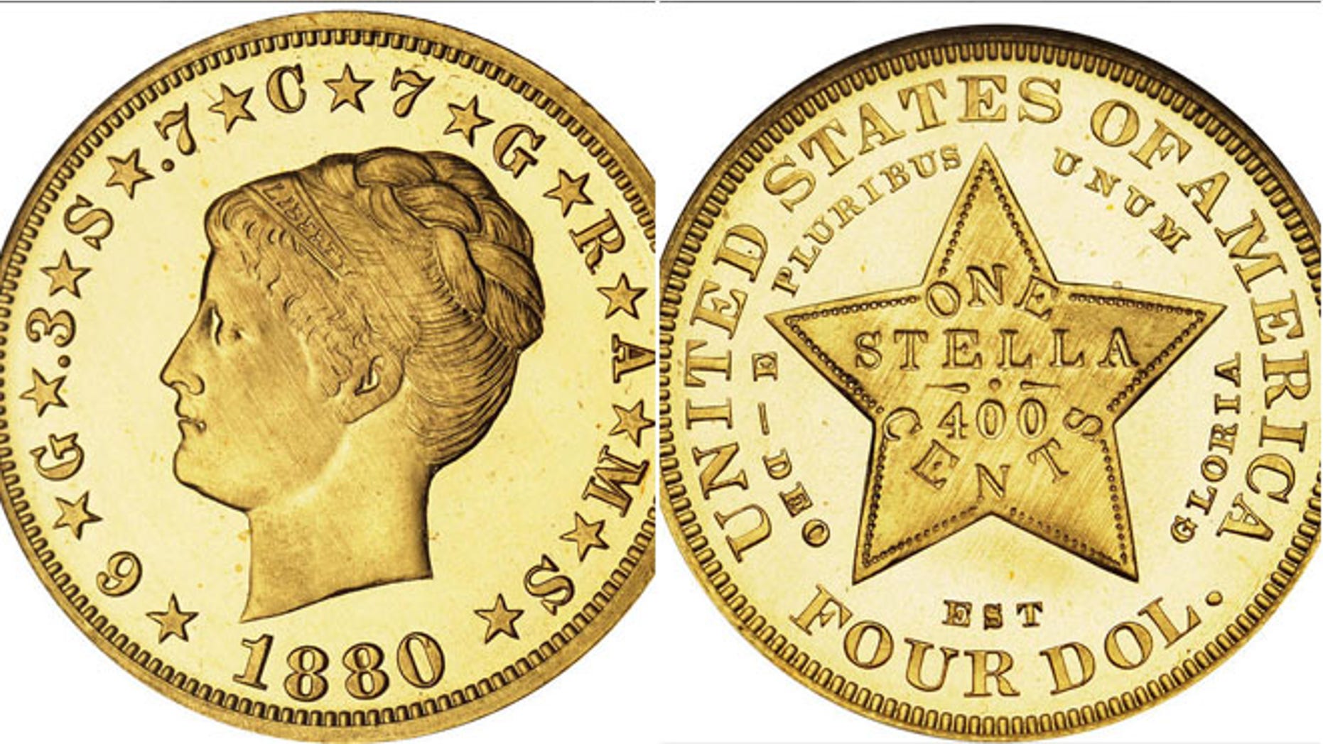 The 1880 Coiled Hair Stella, one of the very finest known, brought an astonishing $2,754,000.