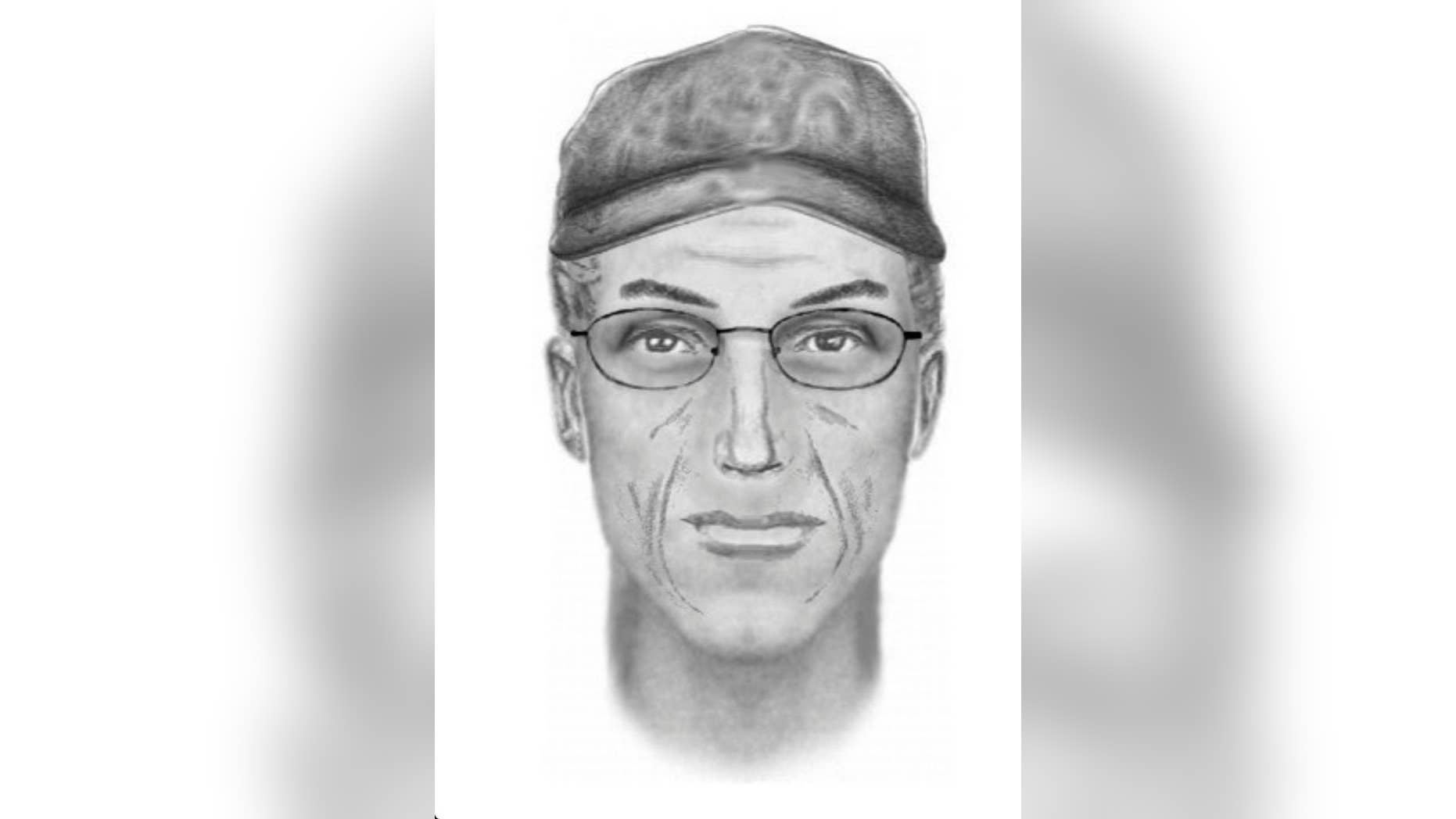 This undated composite sketch provided by the Kern County Sheriff's Office shows the suspect involved in the wounding of police officers in the Kelso Valley, Calif., area on Tuesday, July 28, 2015. Authorities on Monday, Aug. 3, searched an area east of Bakersfield, Calif., as part of a six-day manhunt involving the wounding of the deputies. (Kern County Sheriff's Office via AP)