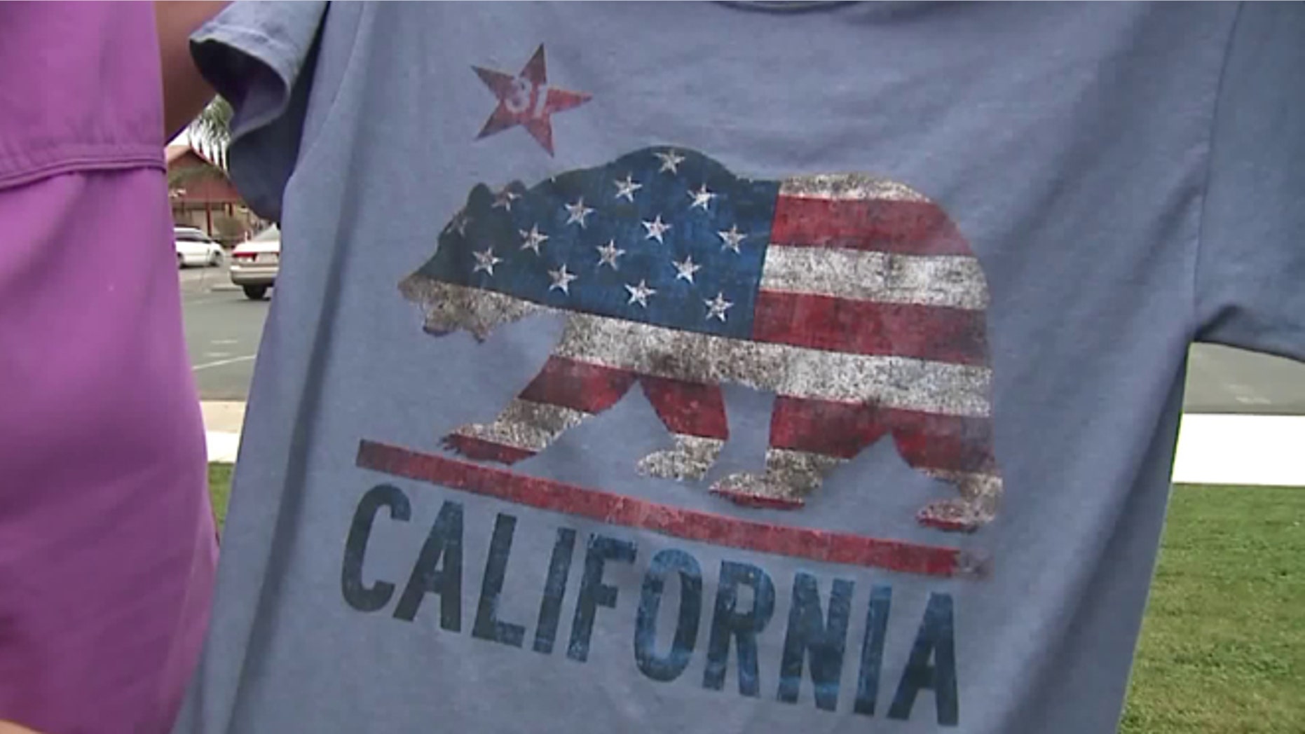 California student Dustin Cole, 12, received a dress code violation last week for wearing this shirt at his public school in Olivehurst.