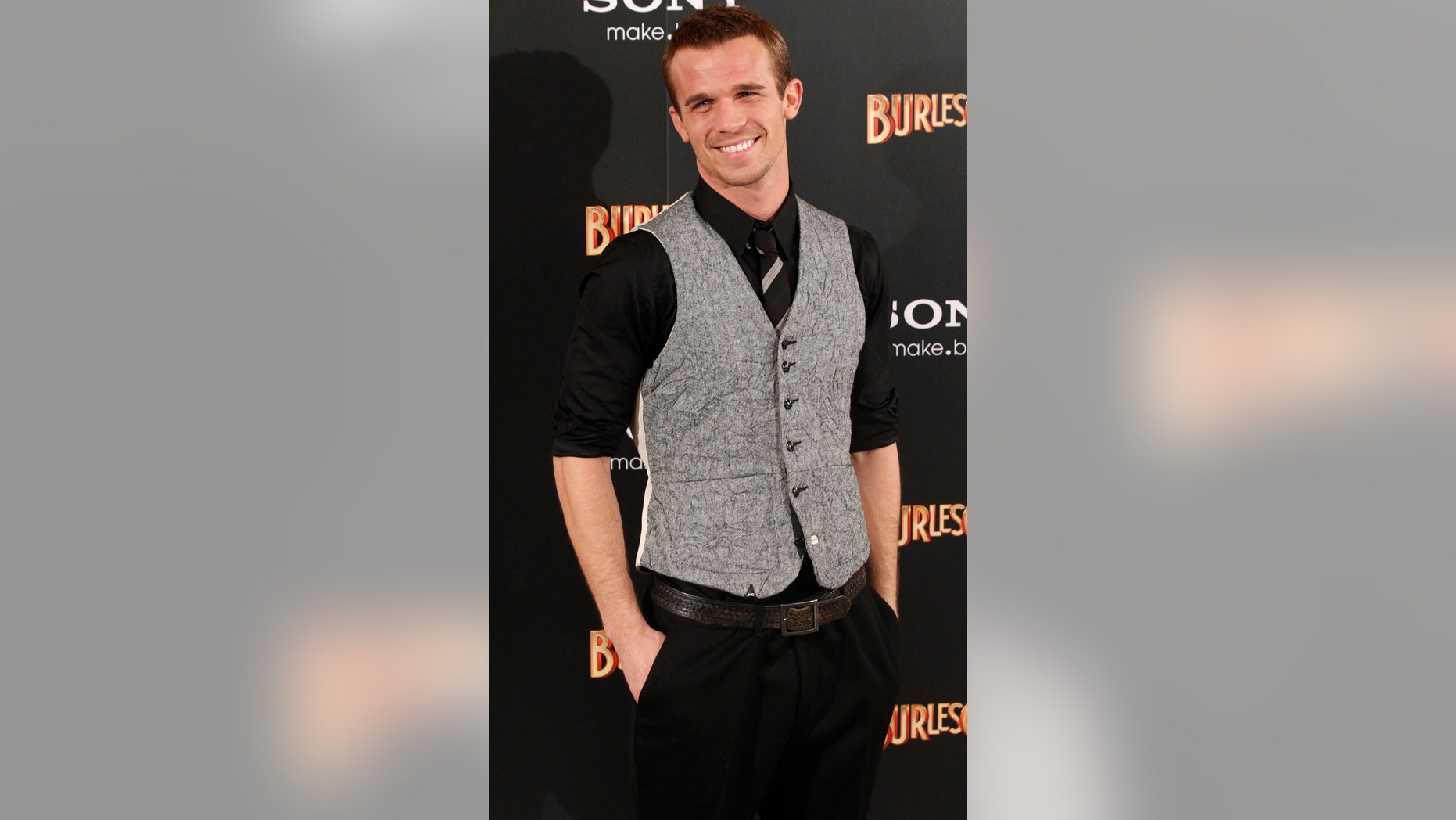 Cast member Cam Gigandet poses during the photocall of the movie "Burlesque" in Madrid, December 9, 2010.