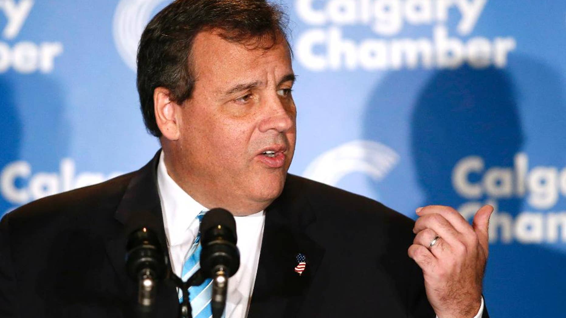 Dec. 4, 2014: New Jersey Gov. Chris Christie speaks at the Energy Sector Luncheon in Calgary, Alberta