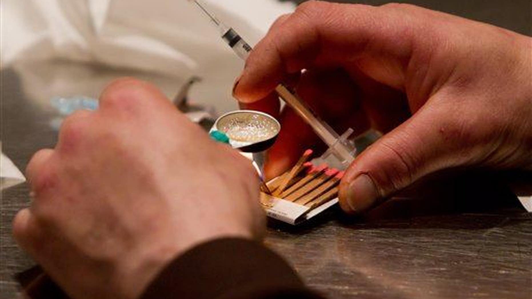 A user is seen at a safe injection clinic in Vancouver.