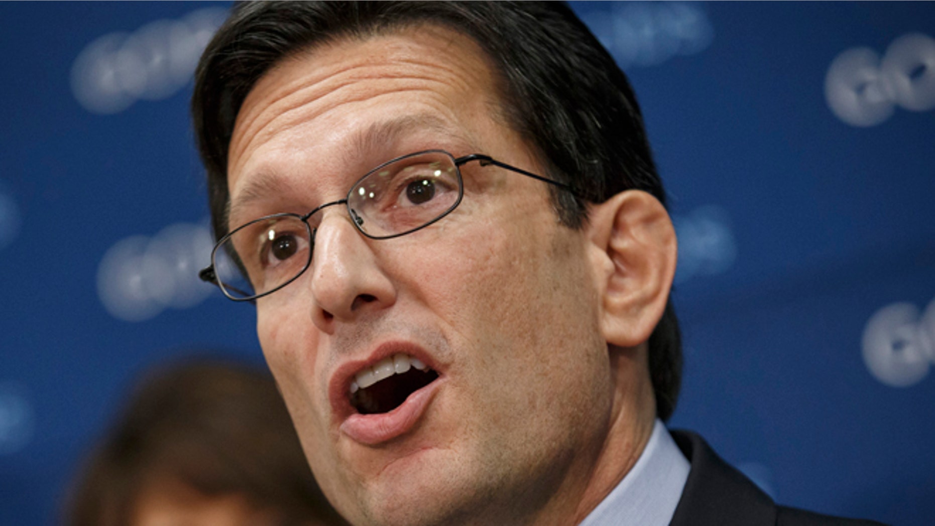 FILE: Jan. 14, 2014: House Majority Leader Eric Cantor, R-Va., speaking on Capitol Hill, in Washington, D.C.