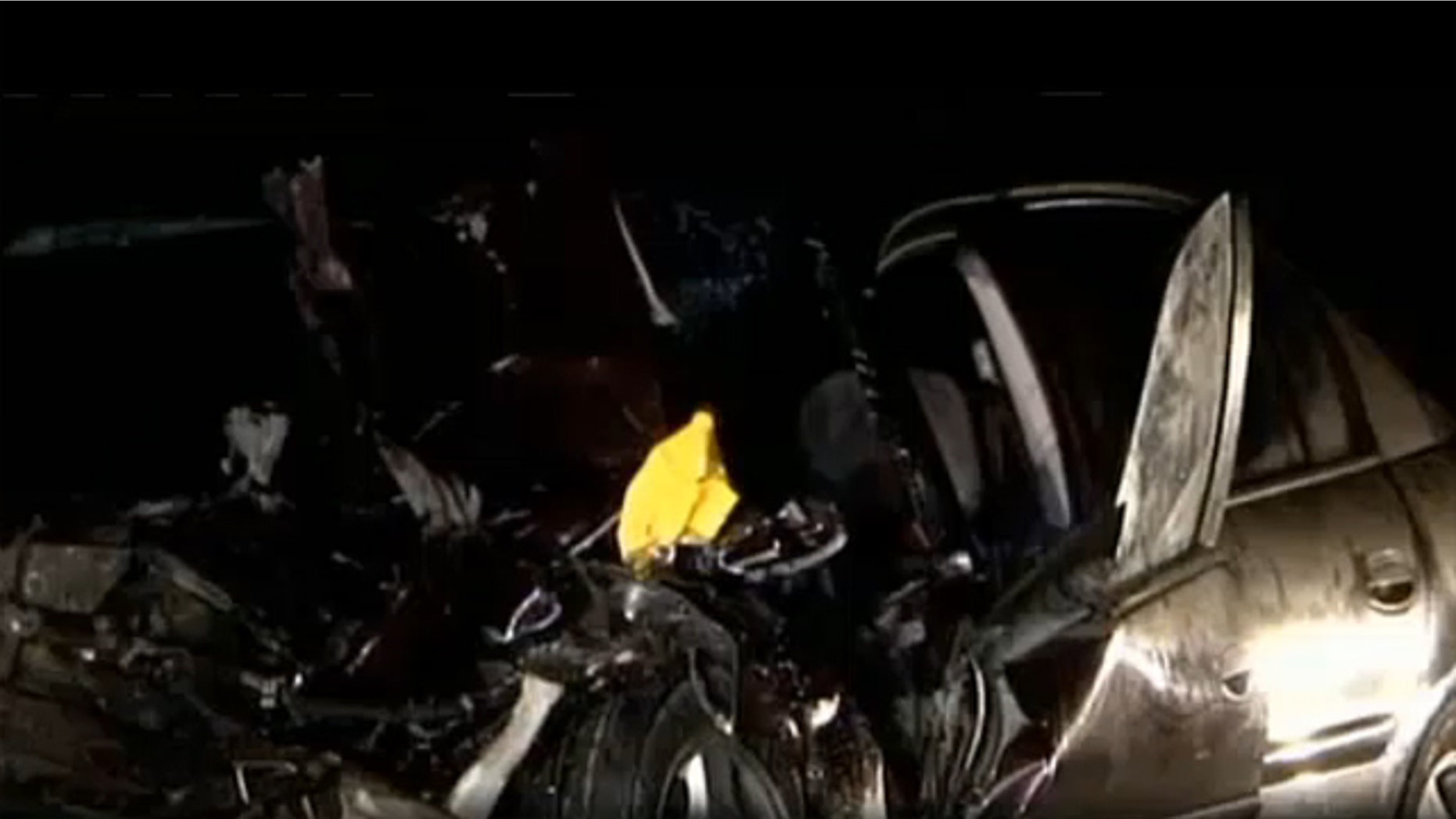 The scene of a car accident that killed two boys.