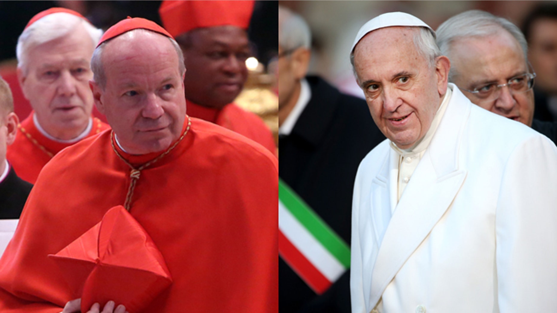 Cardinal Christoph Schoenborn (left) and Pope Francis. (Photos: Getty Images)